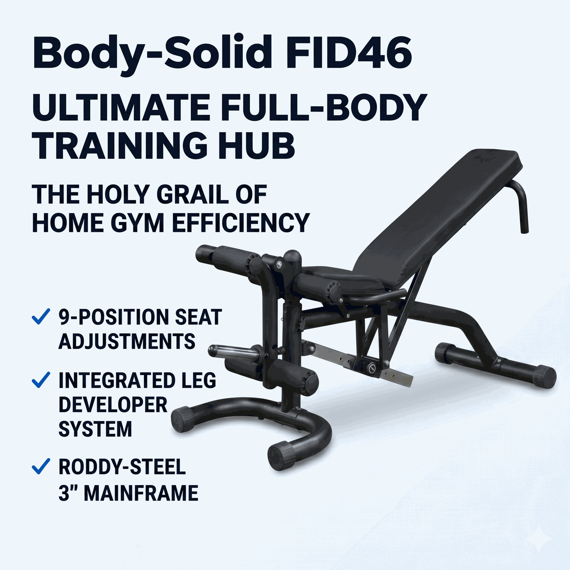 Body Solid - Olympic Leverage Flat Incline Decline Bench