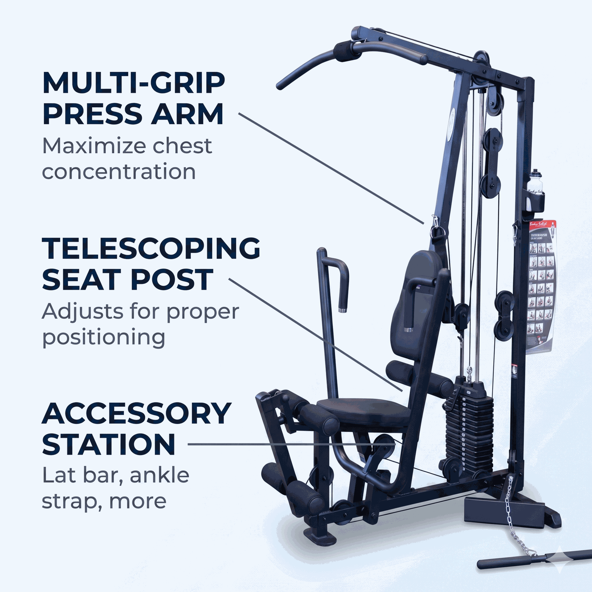 Body-Solid G1B Multi-Station Gym - BLACK