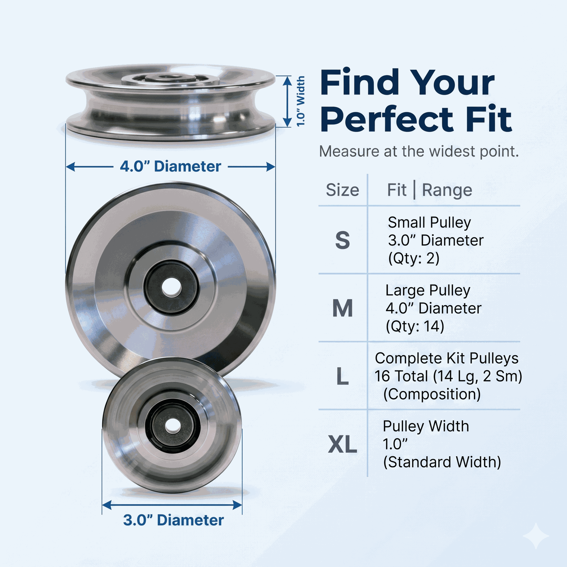 Body-Solid GAP1 Aluminum Pulley Set Upgrade