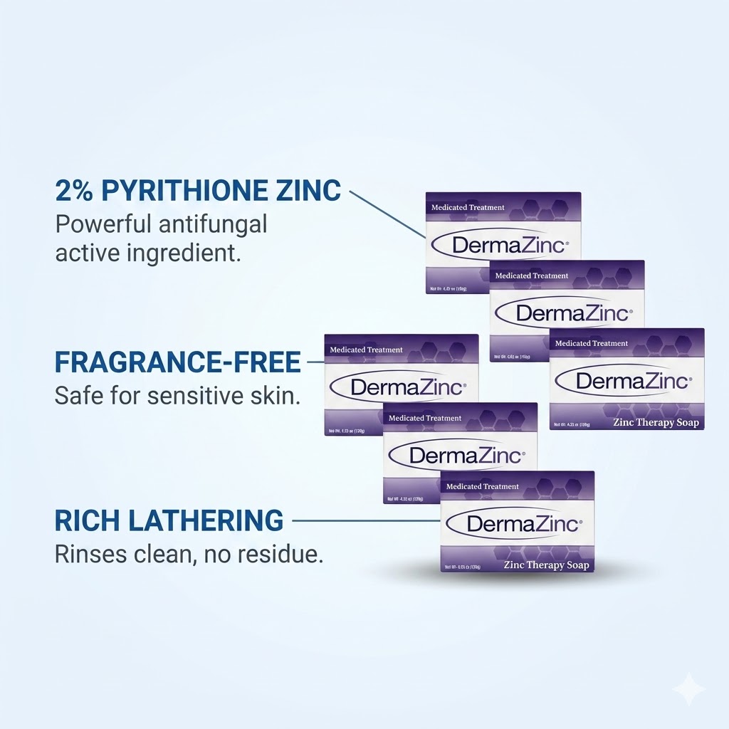 DermaZinc Zinc Therapy Soap Bar - 4.25 oz - 6PACK