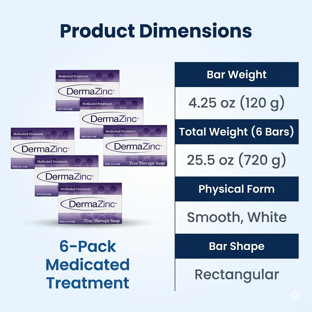 DermaZinc Zinc Therapy Soap Bar - 4.25 oz - 6PACK