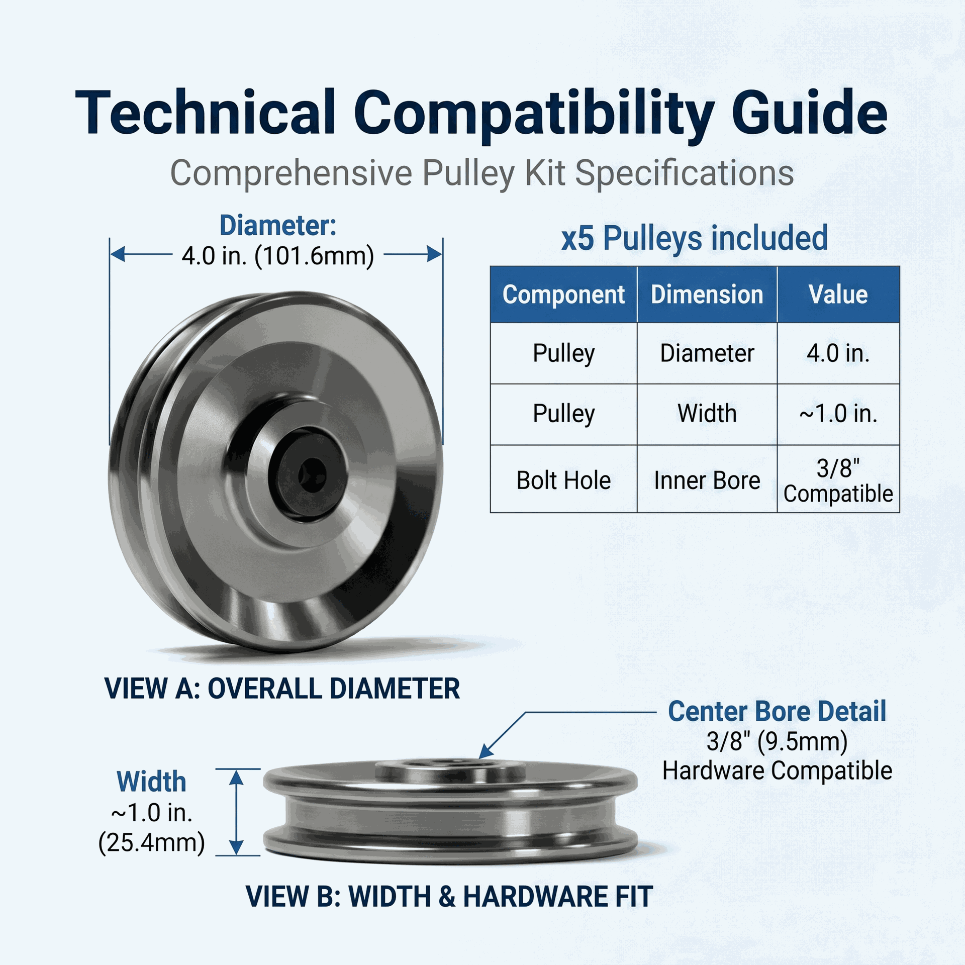 Body-Solid GAPLP Aluminum Pulley Set Upgrade