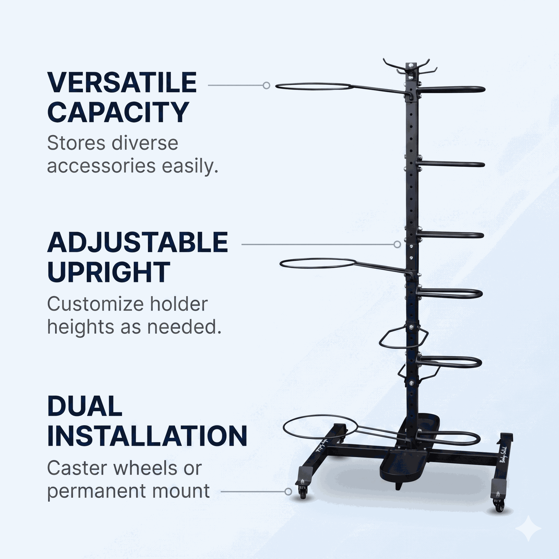 Body-Solid GAR100 Mobile Multi Accessory Rack