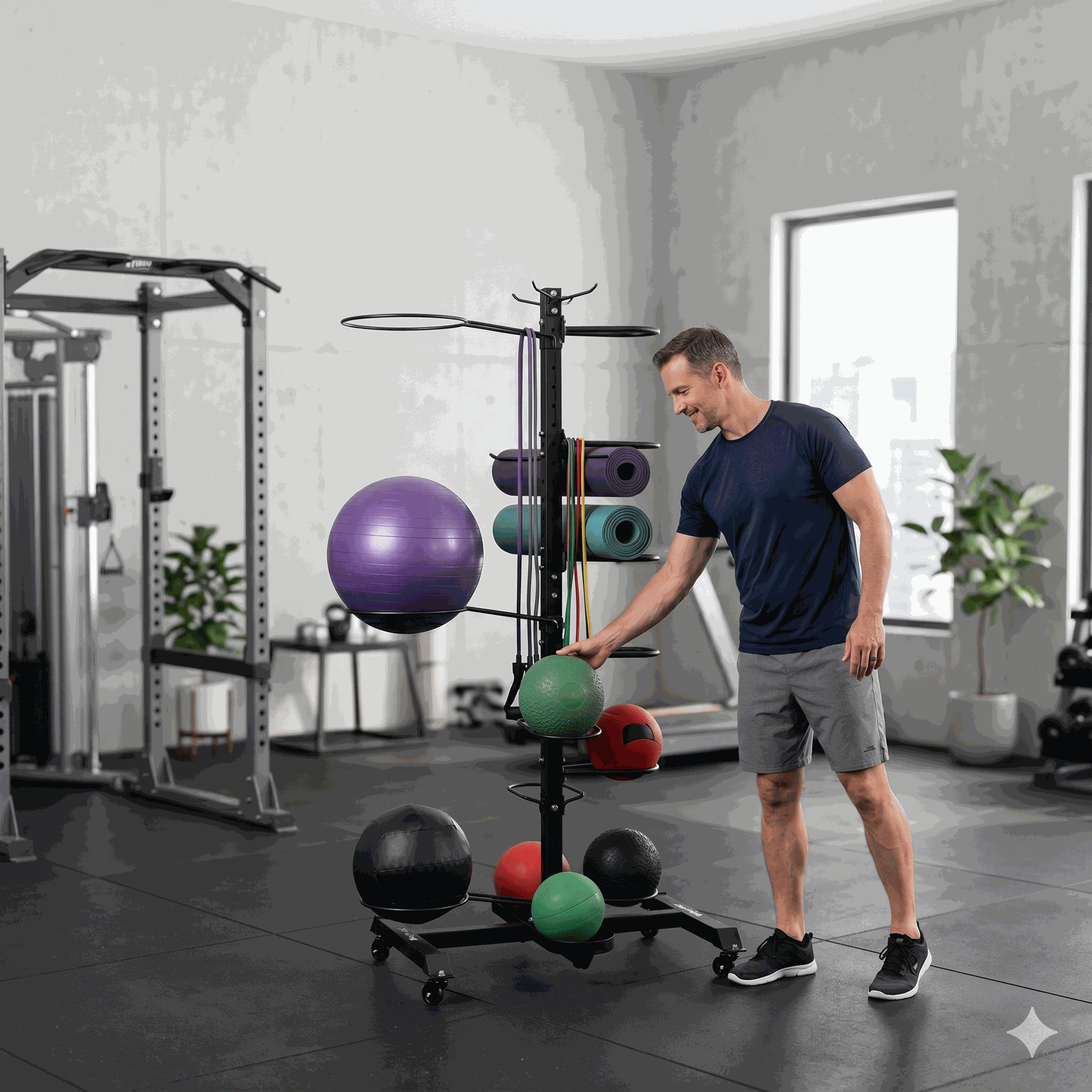 Body-Solid GAR100 Mobile Multi Accessory Rack