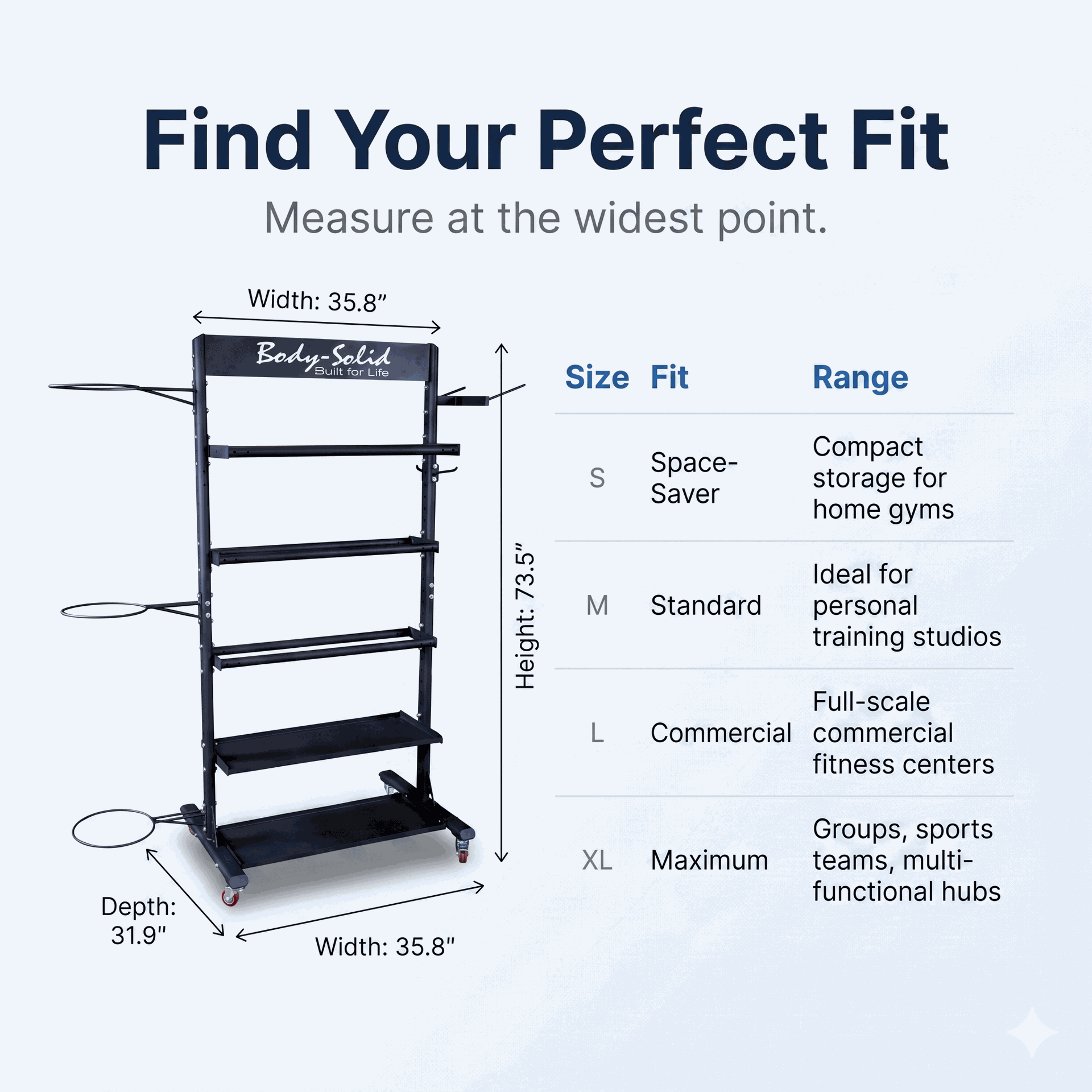 Body-Solid GAR250 Multi Storage Tower