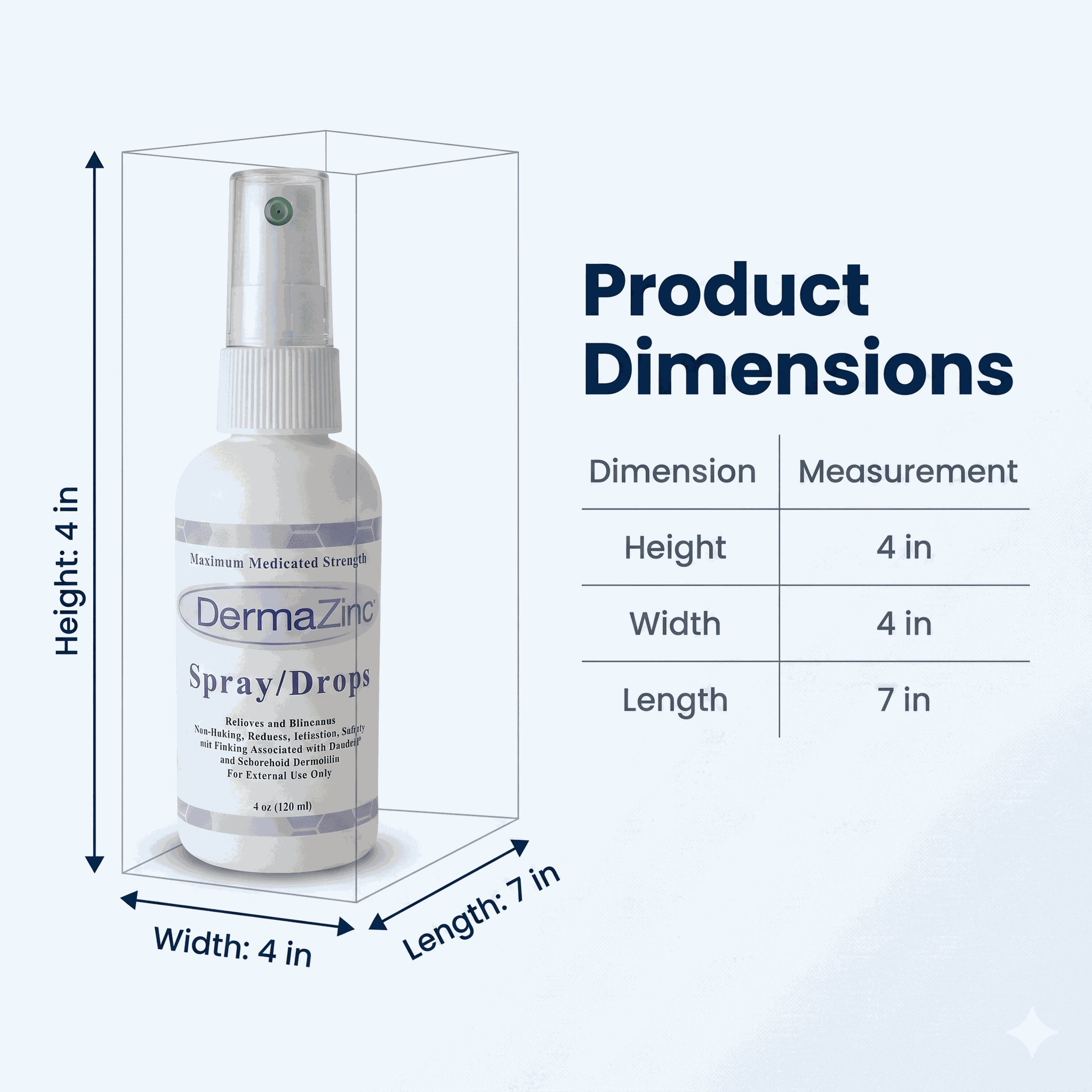 Dermazinc Spray/Drops 4oz - Medical Equipment
