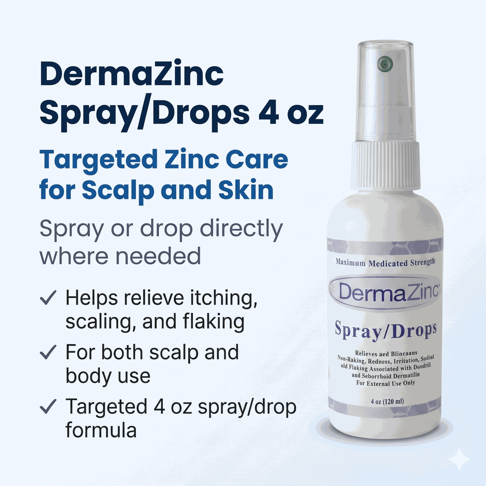Dermazinc Spray/Drops 4oz - Medical Equipment