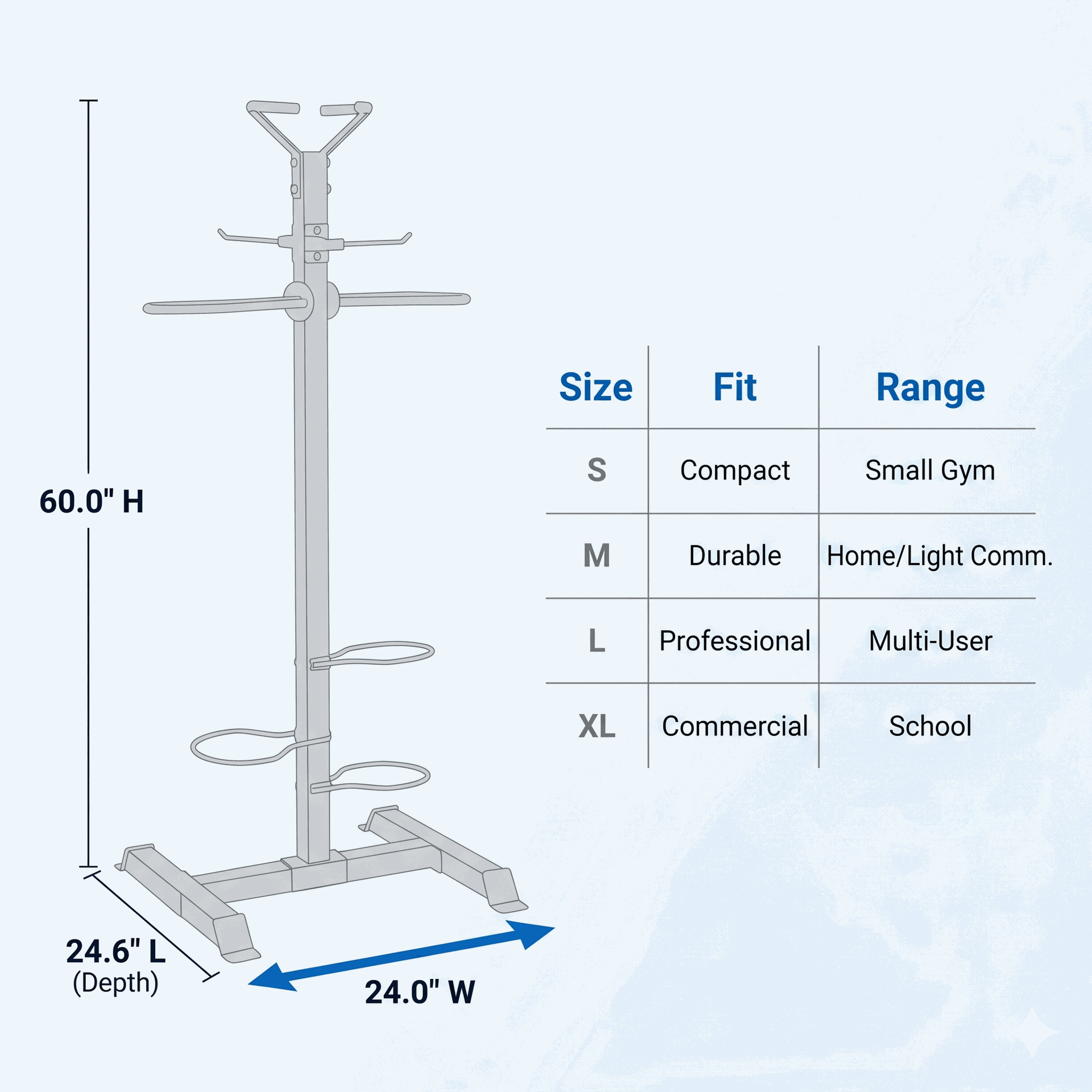 Body-Solid GAR50 Compact Accessory Tower