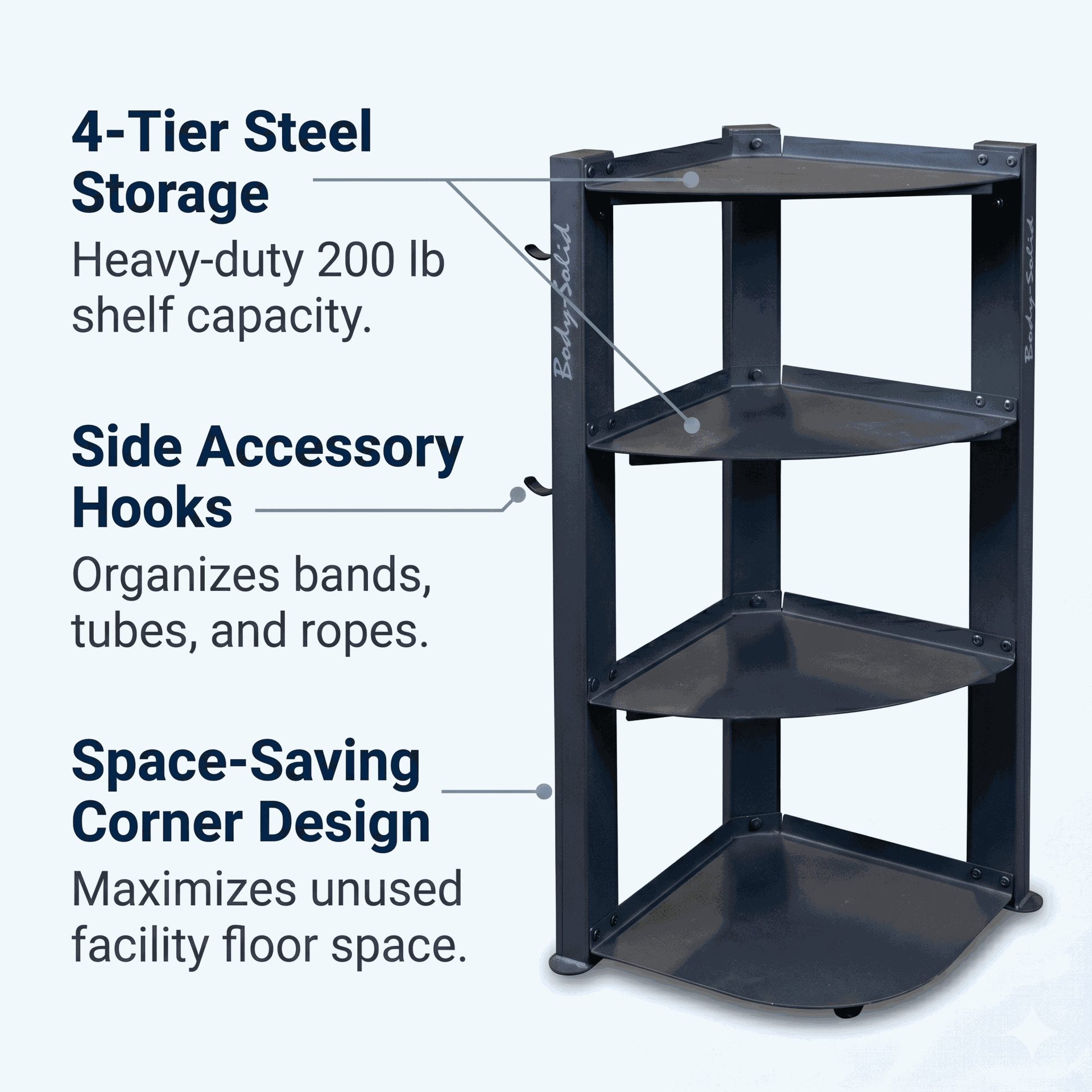 Body-Solid GAR75 Corner Storage Rack