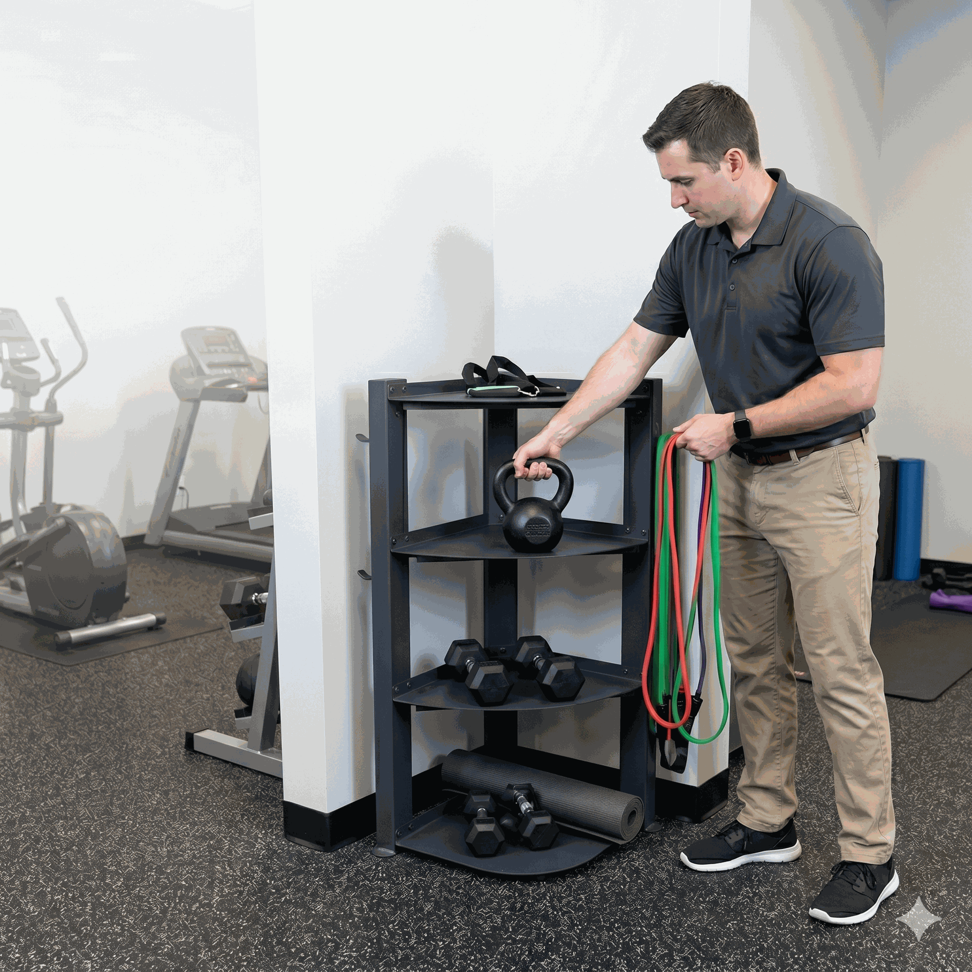 Body-Solid GAR75 Corner Storage Rack