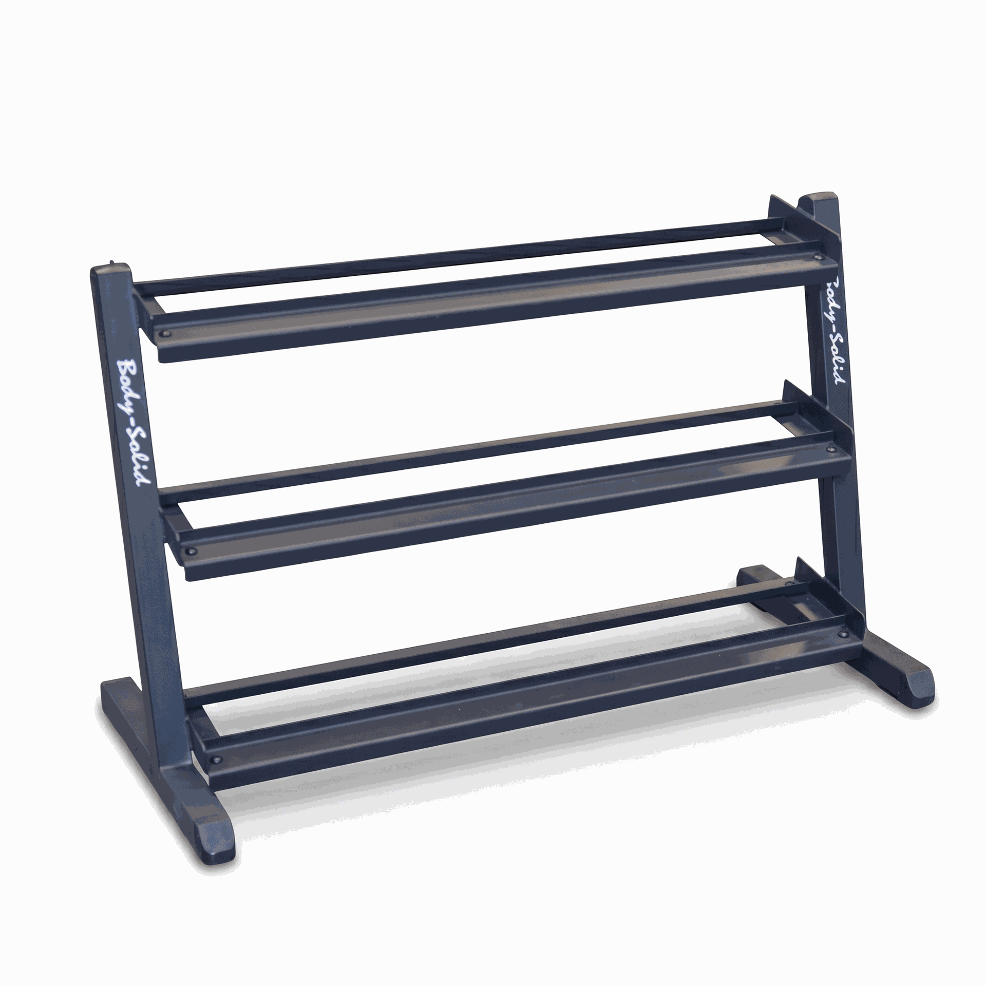 Body-Solid 3 Tier Horizontal 48" Dumbell Rack - BLACK