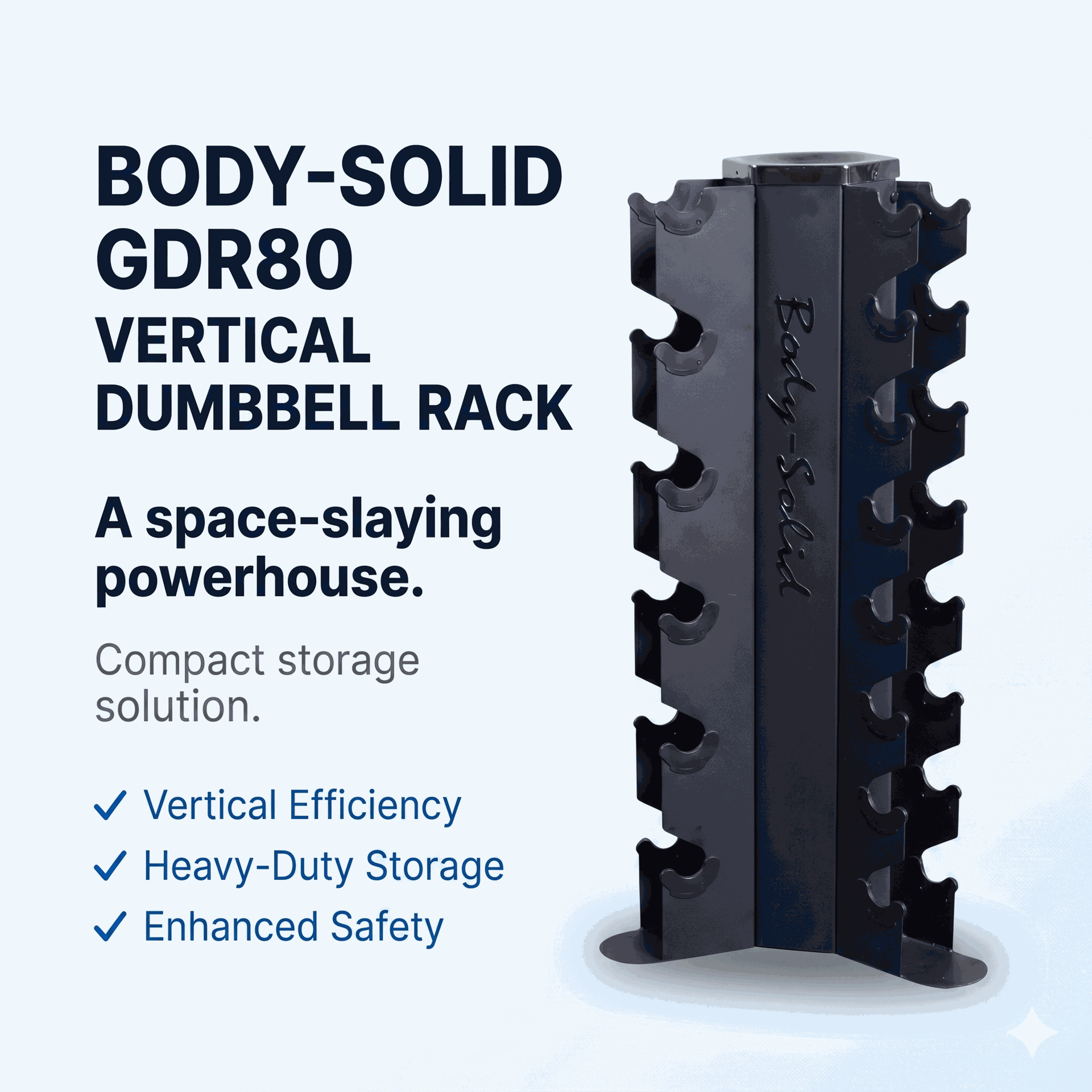 Body-Solid GDR80 Vertical Dumbbell Rack, 10 pairs