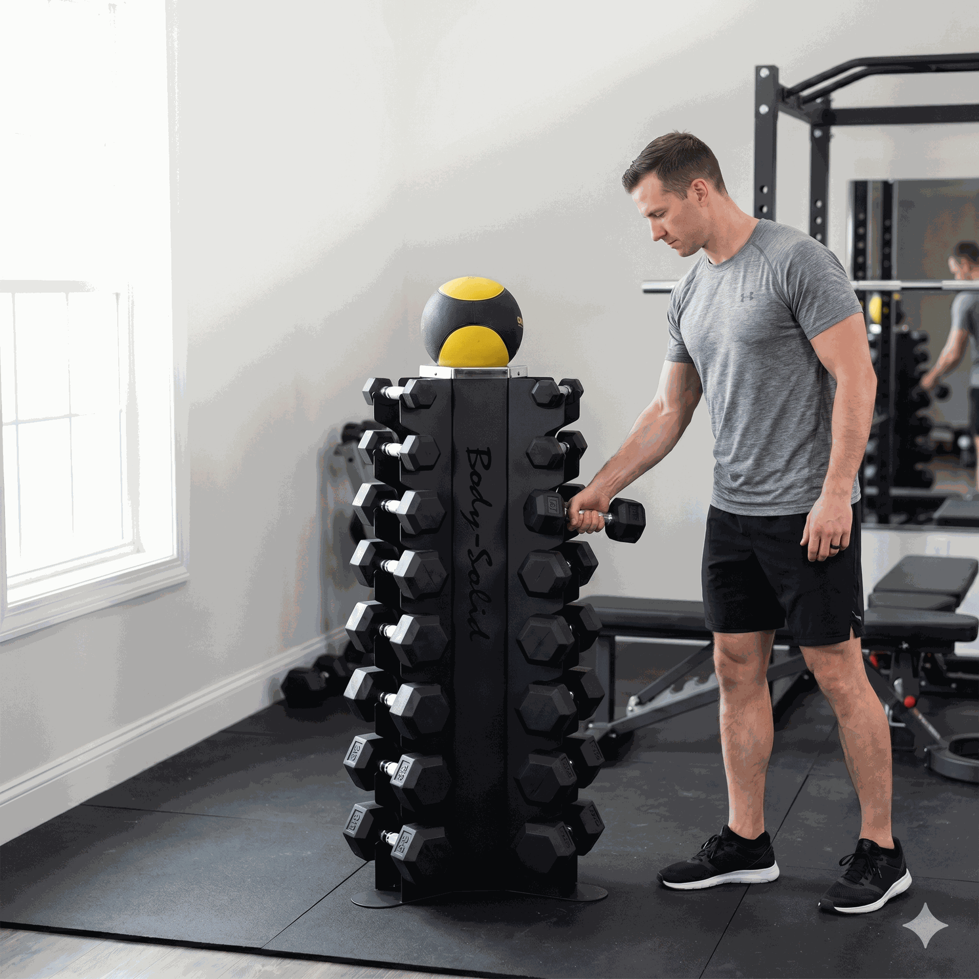 Body-Solid GDR80 Vertical Dumbbell Rack, 10 pairs