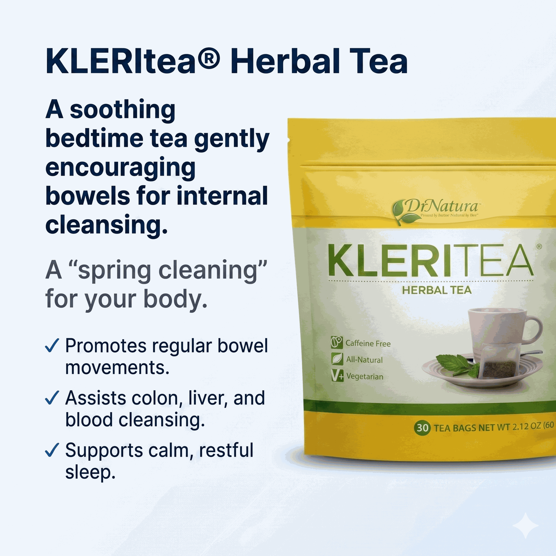 DrNatura KleriTea - Herbal Tea 30 Day Supply - 2PACK