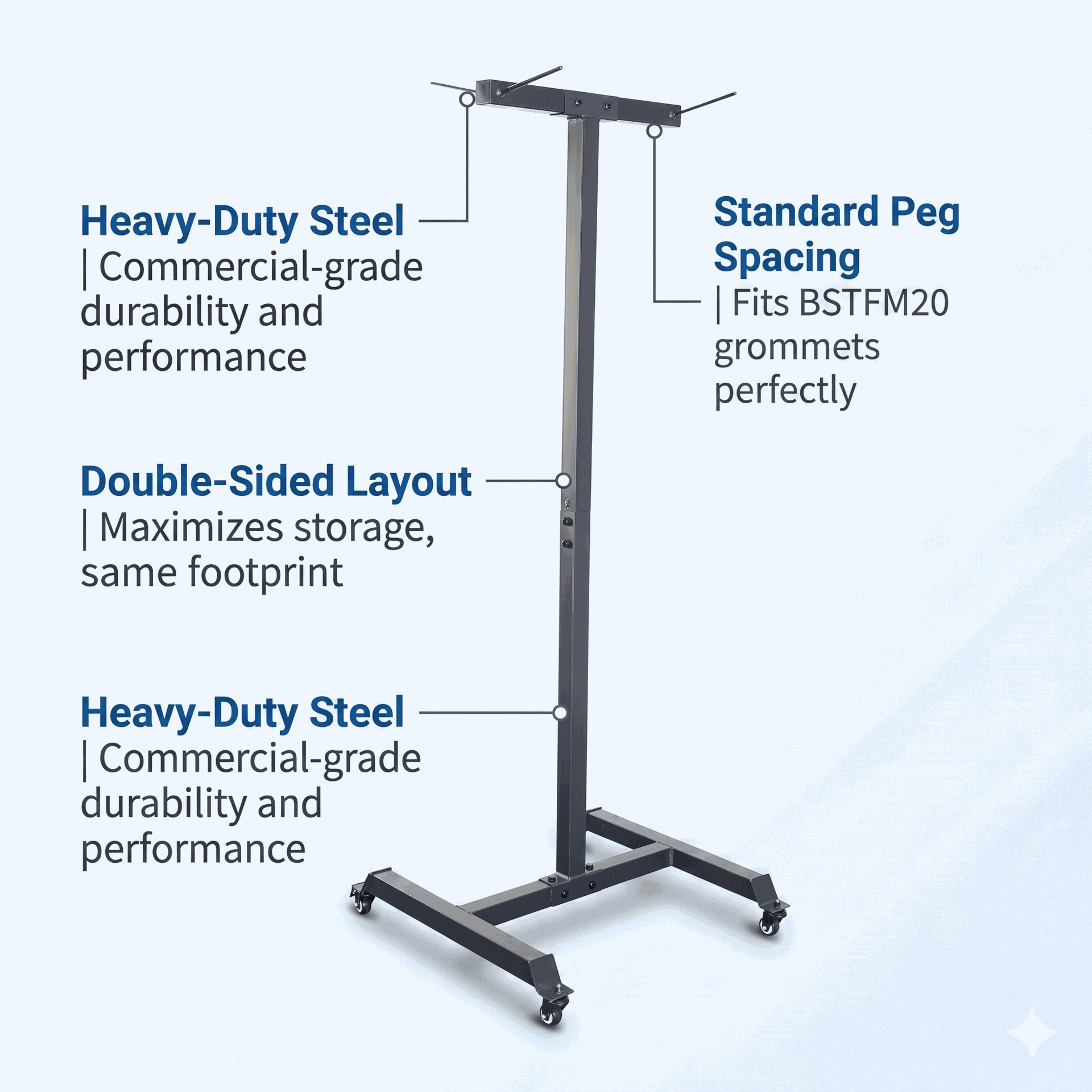 Body-Solid GHMR10 Mobile Hanging Mat Rack