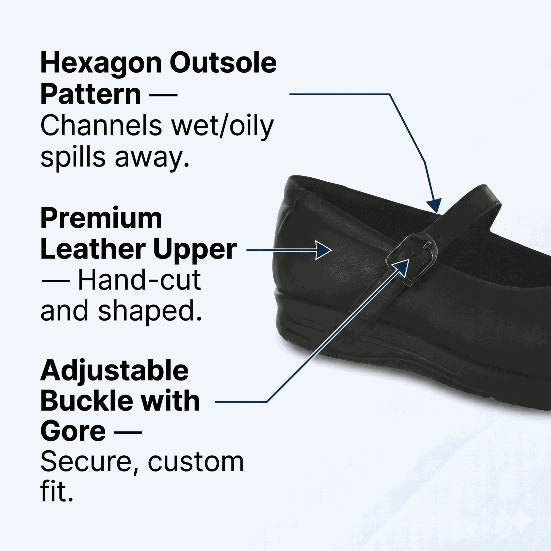 SAS Womens Clare Non Slip Loafer-Black/Black Web
