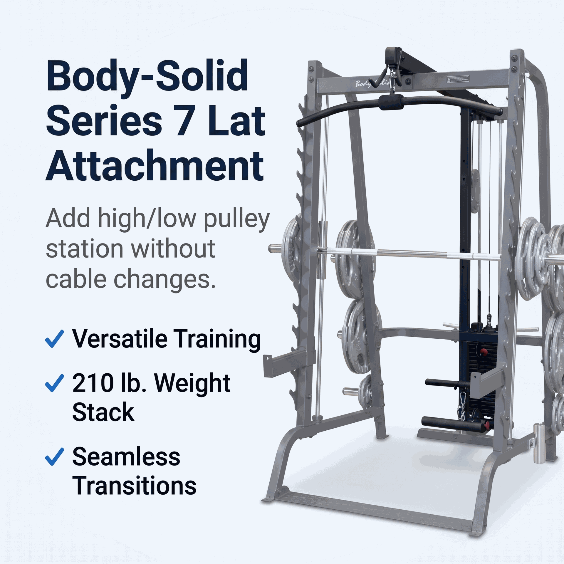 Body-Solid Lat Attachment for GS348q - BLACK