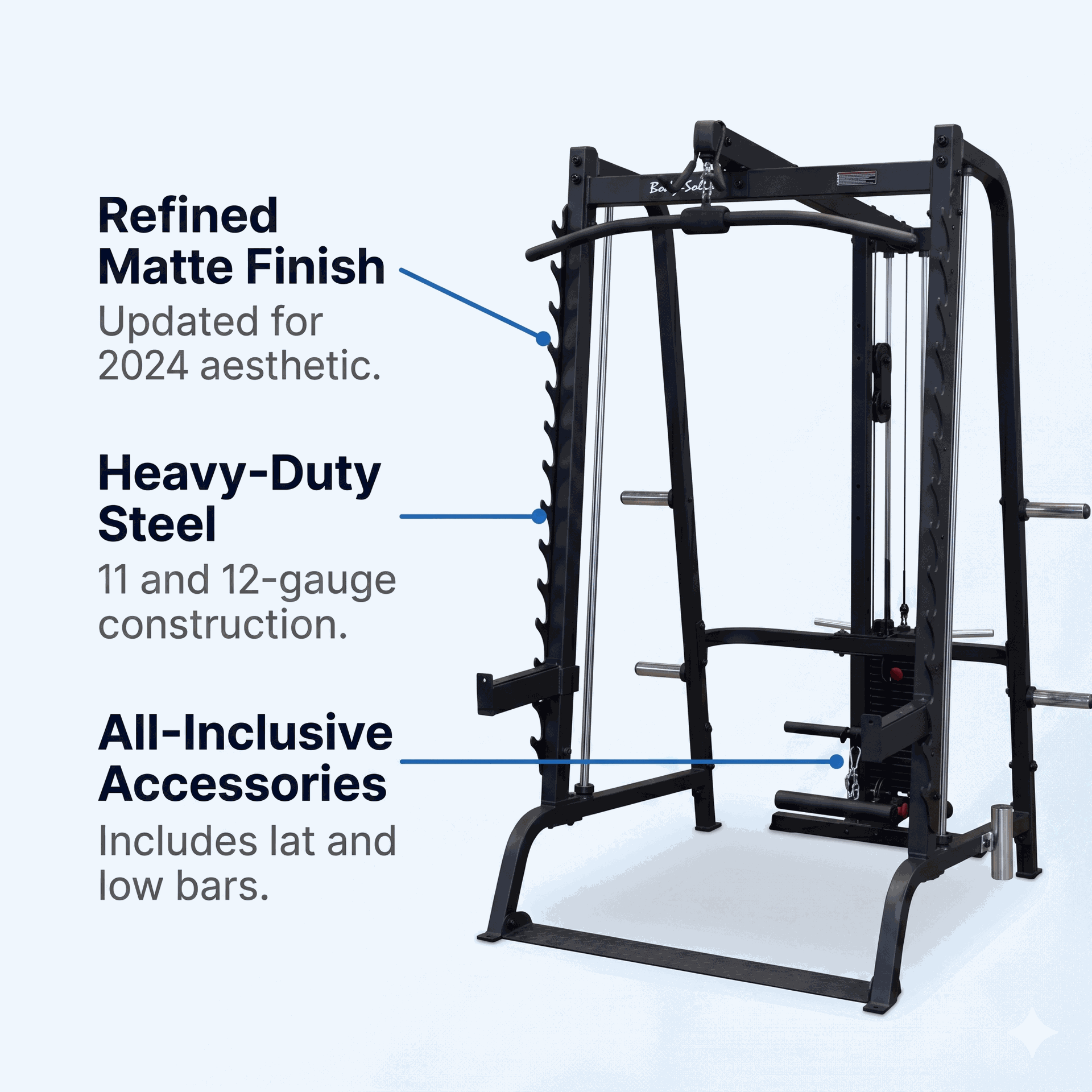 Body-Solid Lat Attachment for GS348q - BLACK