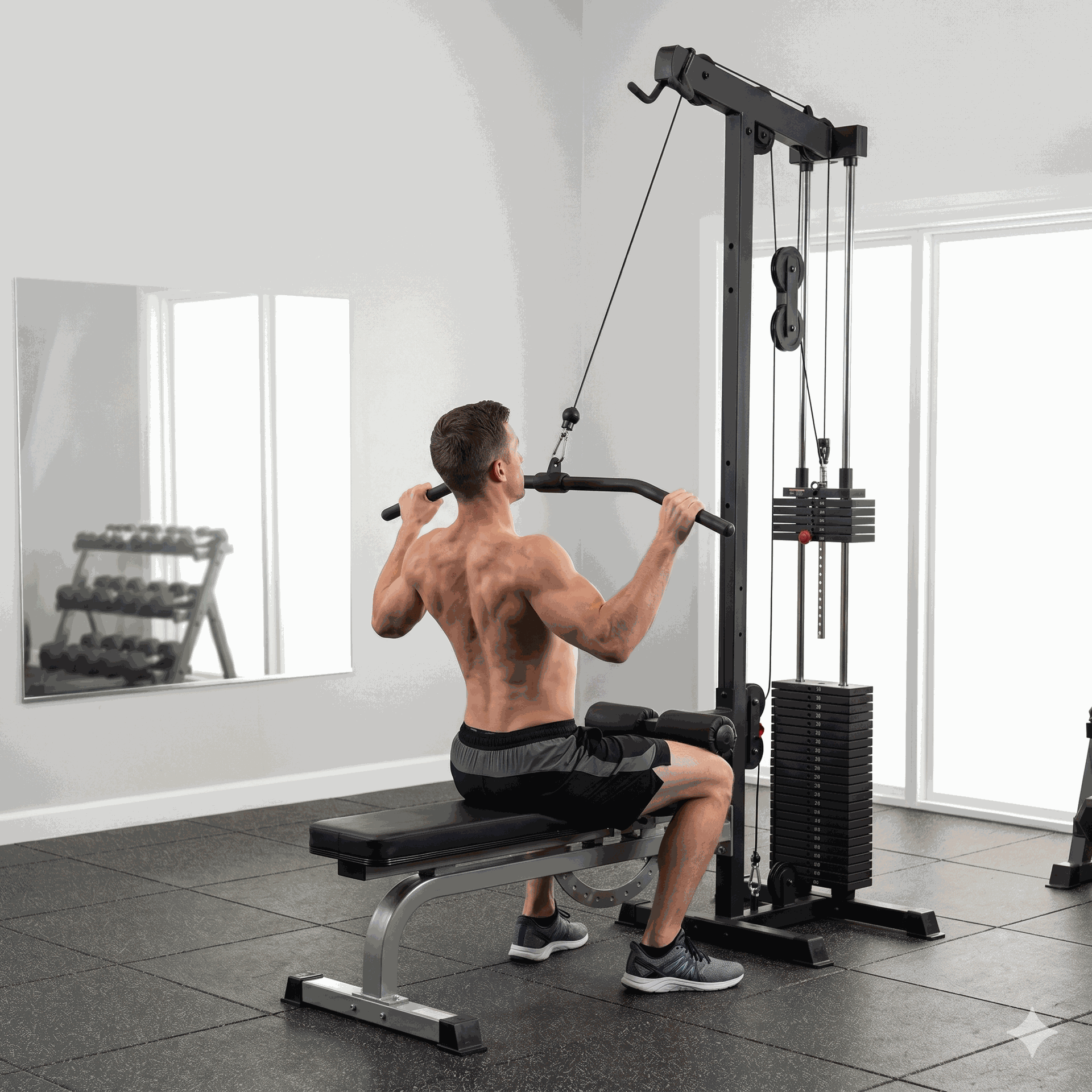 Body-Solid Lat Attachment for GS348q - BLACK