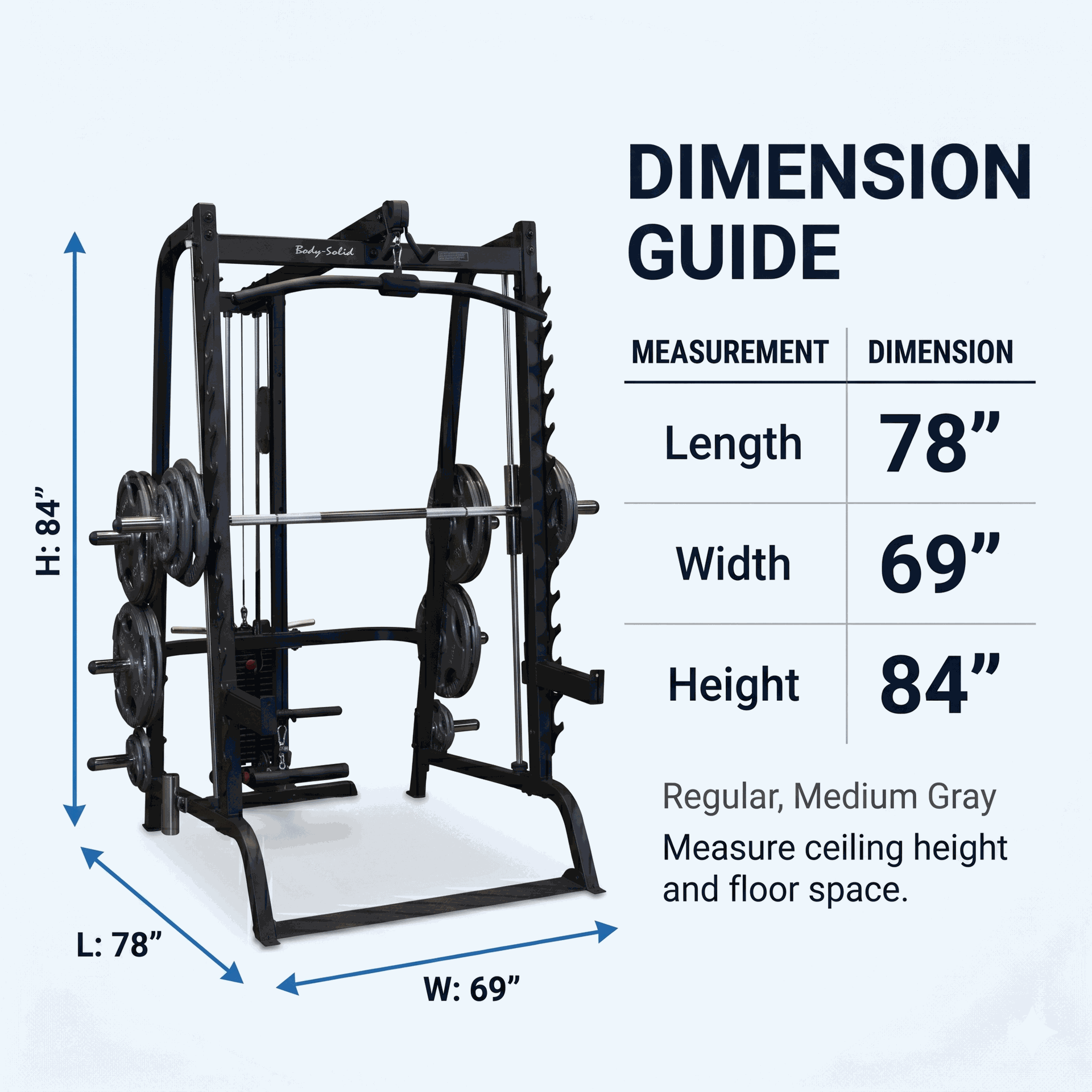 Body-Solid Lat Attachment for GS348q - BLACK