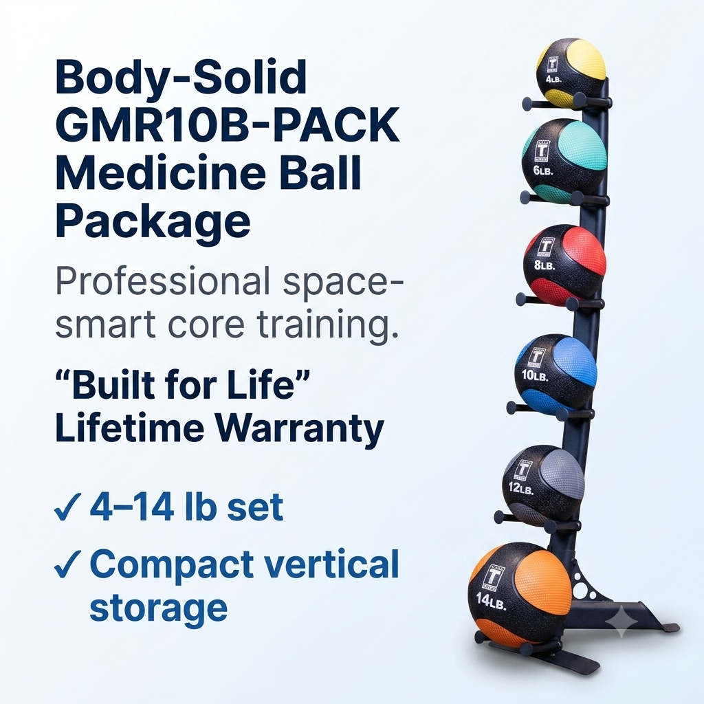 Body Solid GMR10 Rack with 6 Medicine Balls