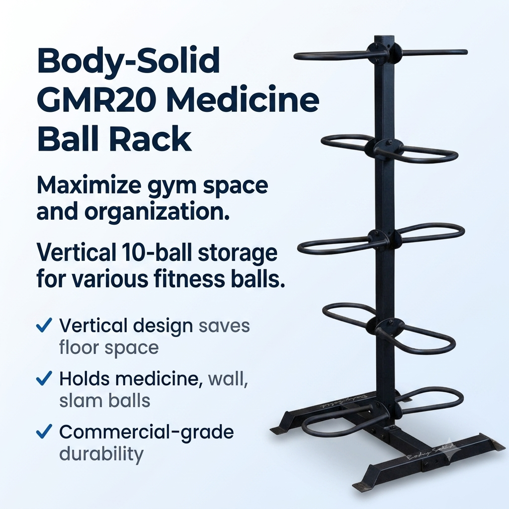 Body-Solid Med Ball, Wall Ball Rack