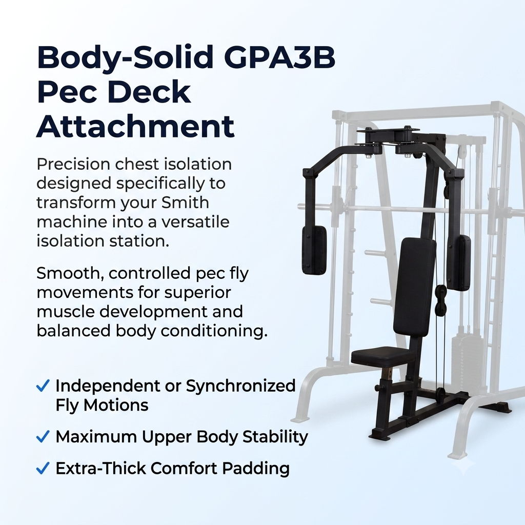 Body-Solid Pec Dec Attachement, GLA348BS - BLACK