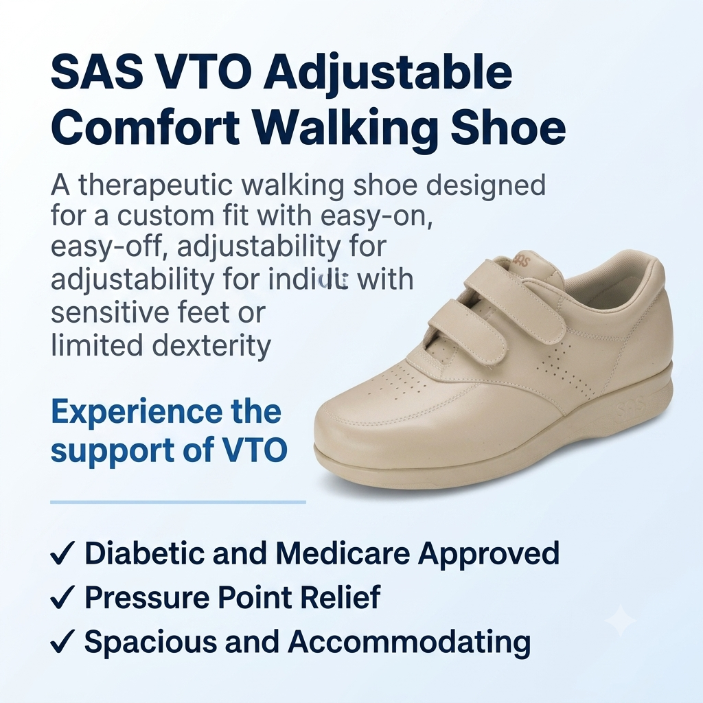 SAS Mens VTO Walking Footwear-Black
