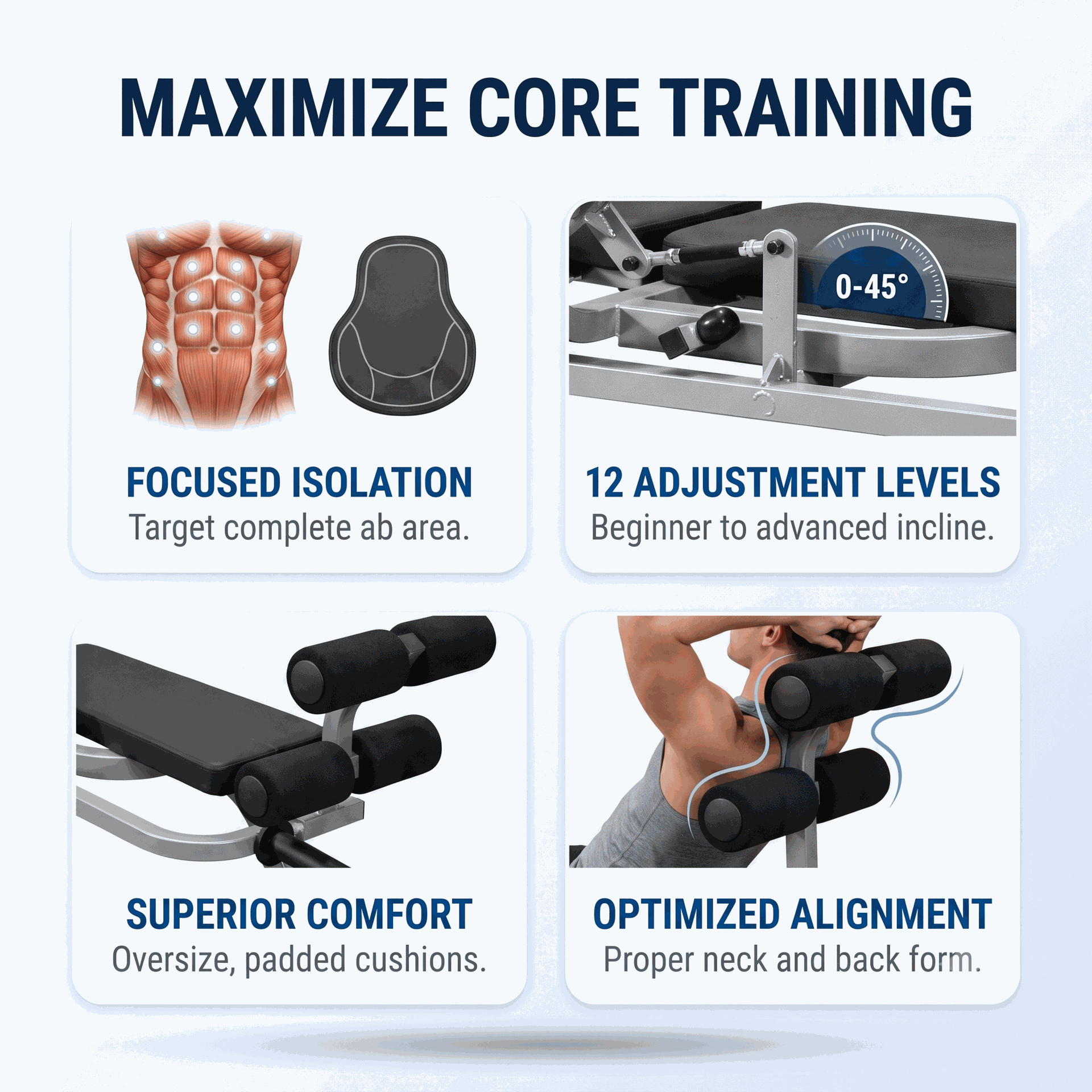 Body-Solid Horizontal Ab Crunch Bench - Advanced Core Training