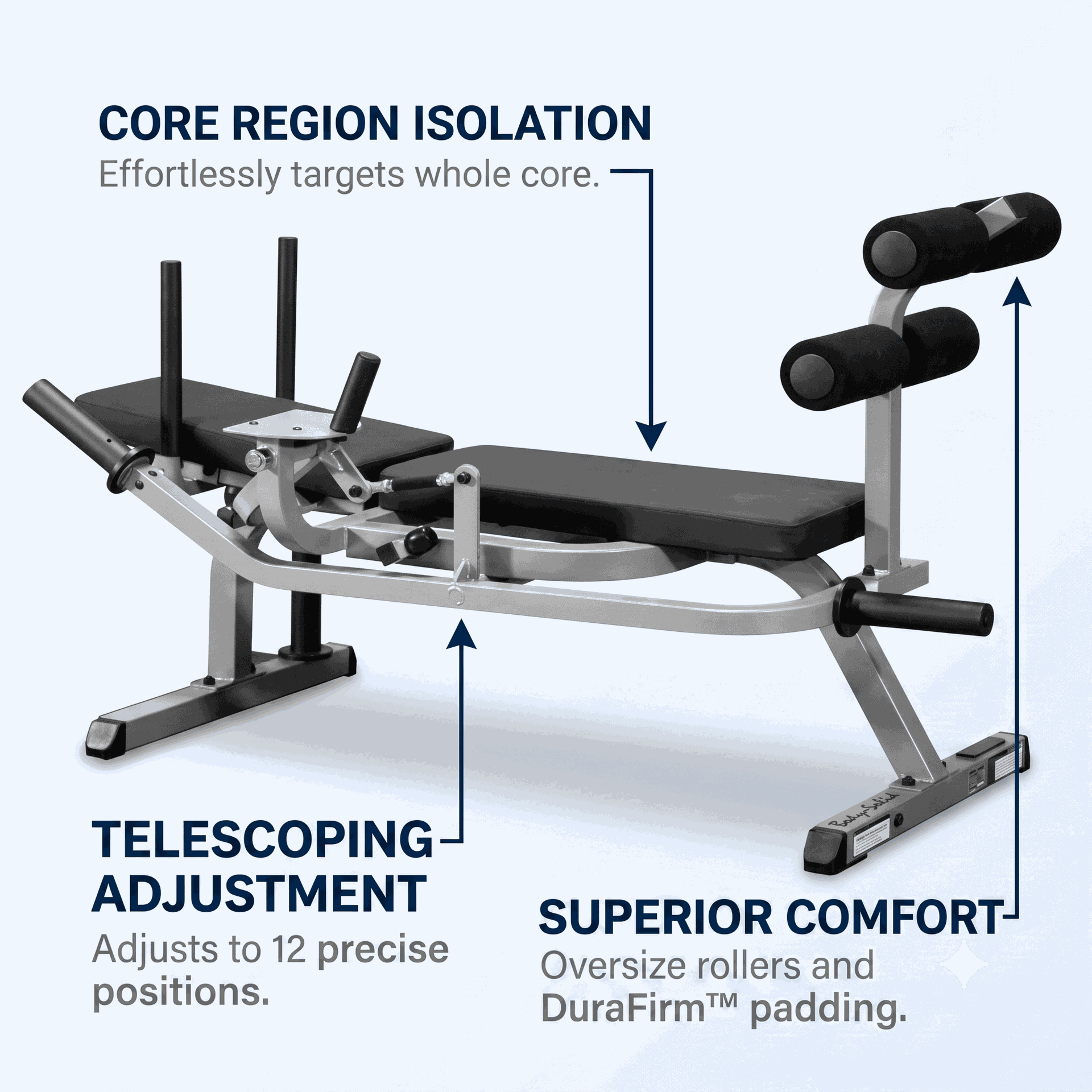 Body-Solid Horizontal Ab Crunch Bench - Advanced Core Training