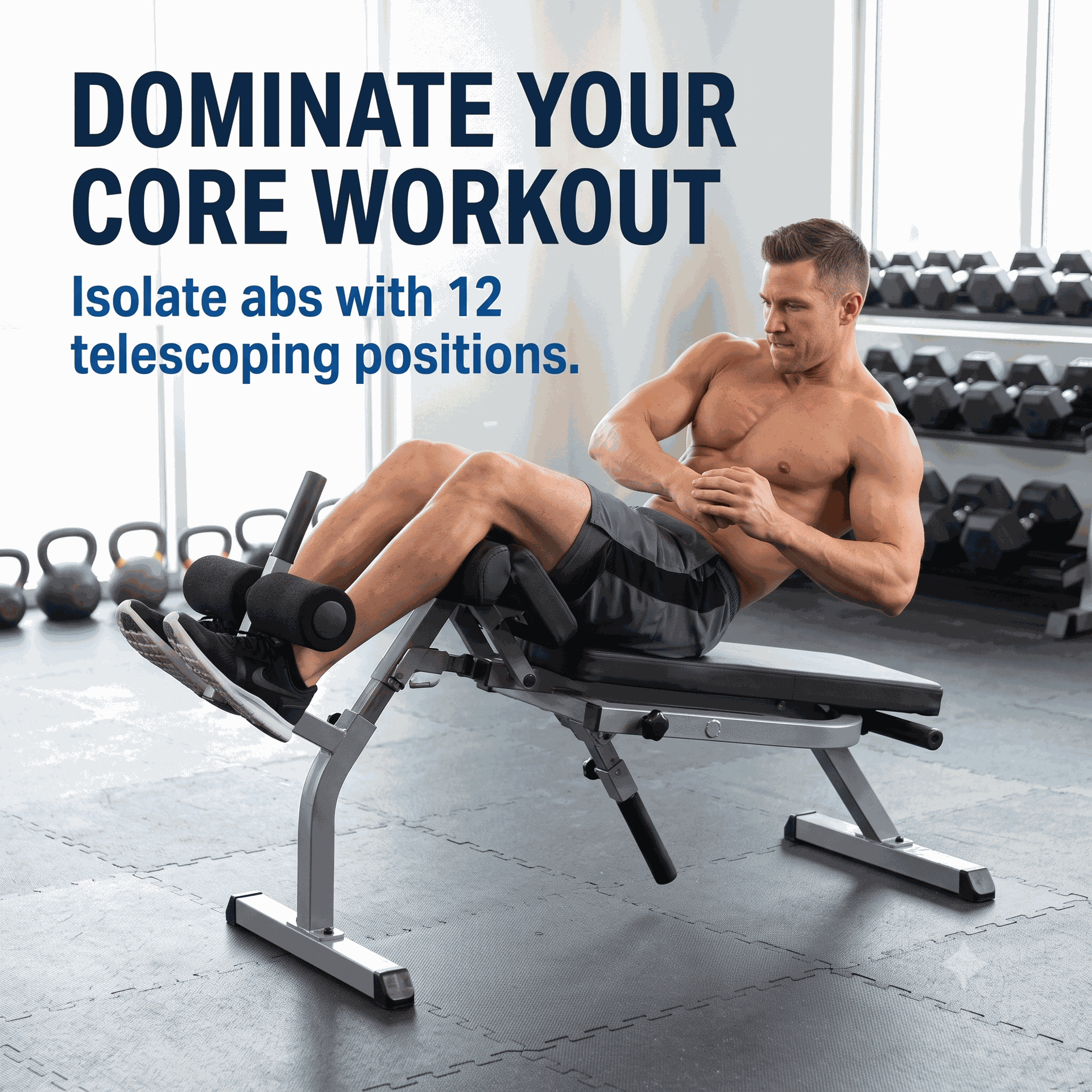 Body-Solid Horizontal Ab Crunch Bench - Advanced Core Training