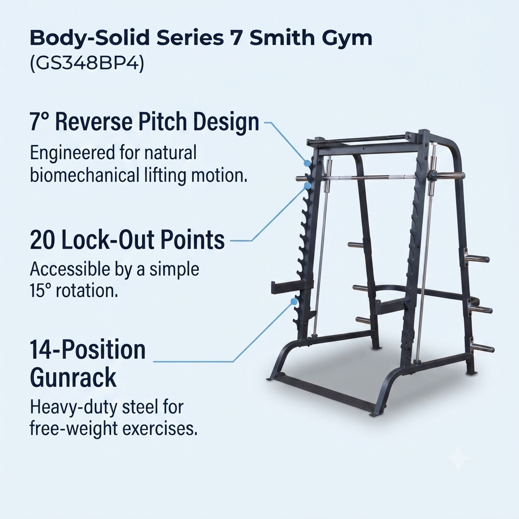 Body Solid Series 7 Smith Machine - BLACK