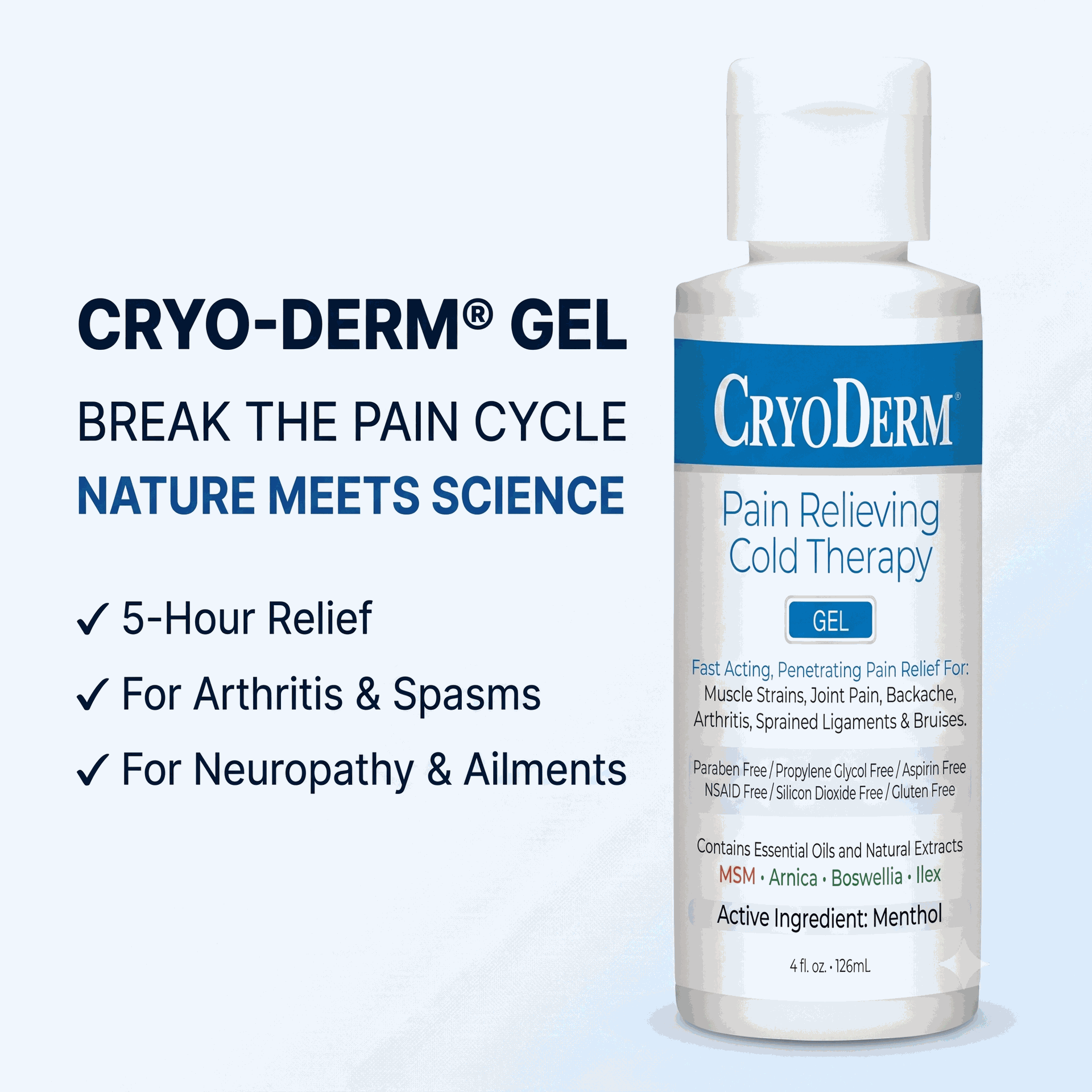 Cryoderm 4 oz Gel Therapy Gel Pack