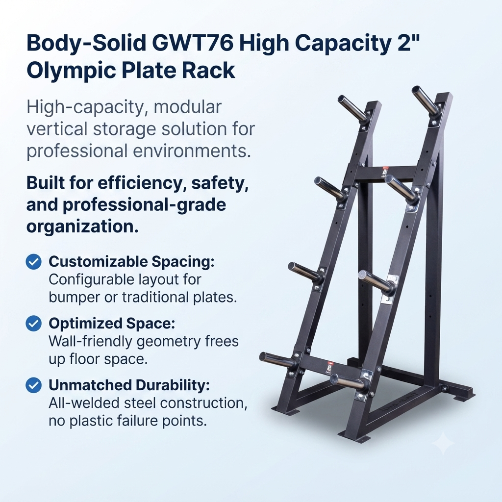 Body-Solid GWT76 High Capacity 2" Olympic Plate Rack