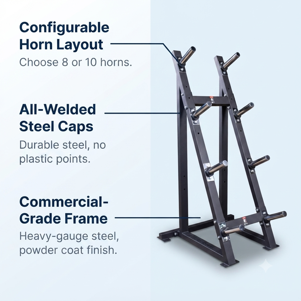 Body-Solid GWT76 High Capacity 2" Olympic Plate Rack