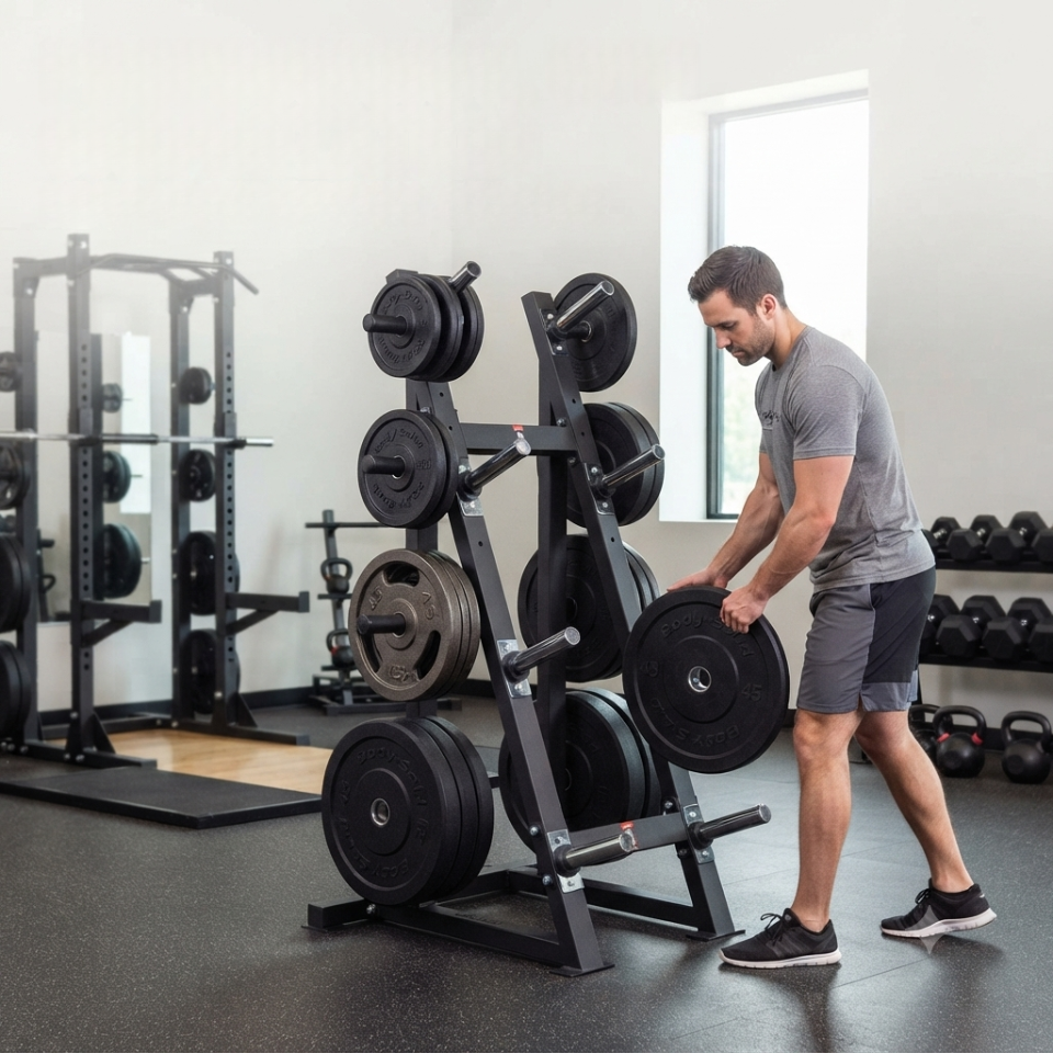Body-Solid GWT76 High Capacity 2" Olympic Plate Rack