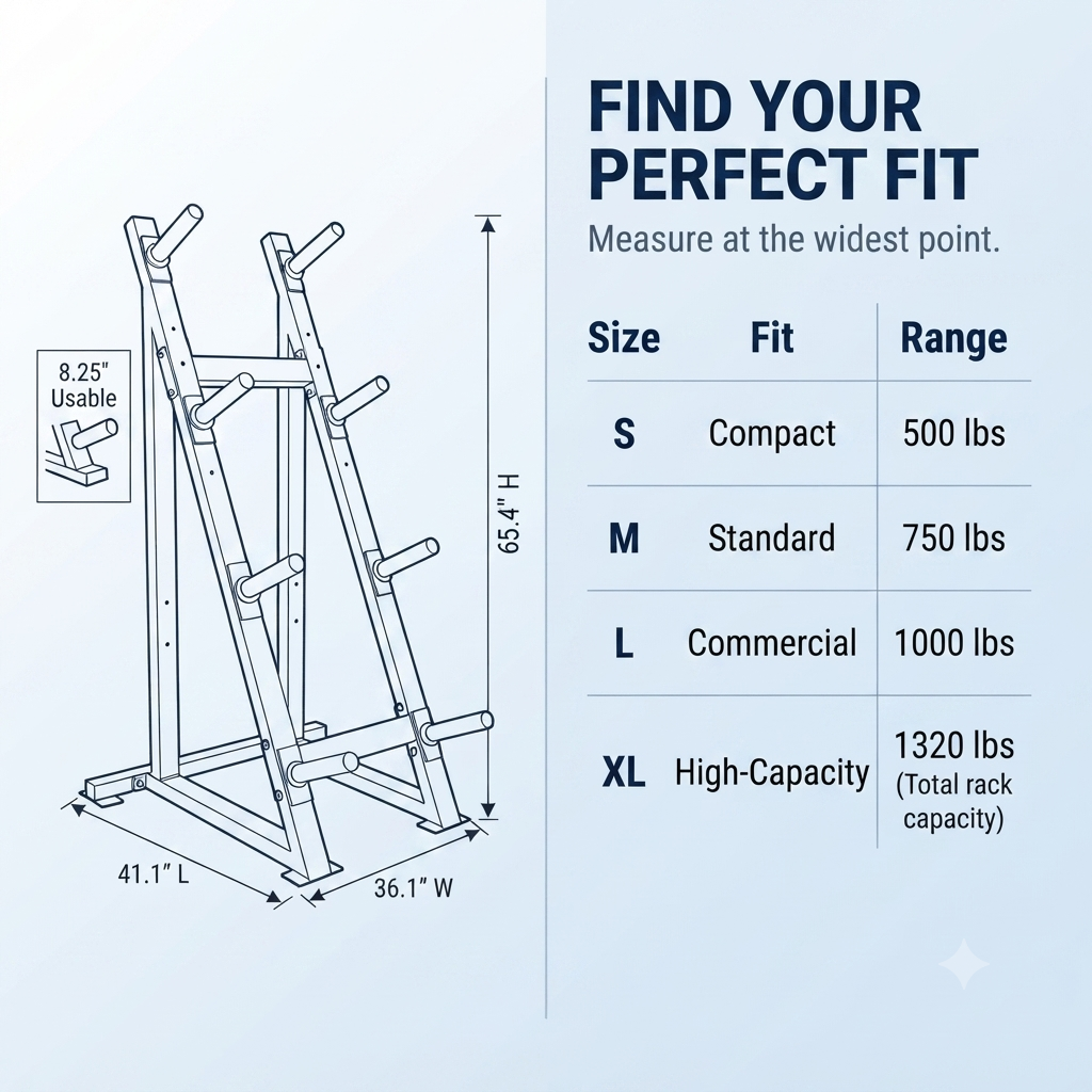 Body-Solid GWT76 High Capacity 2" Olympic Plate Rack