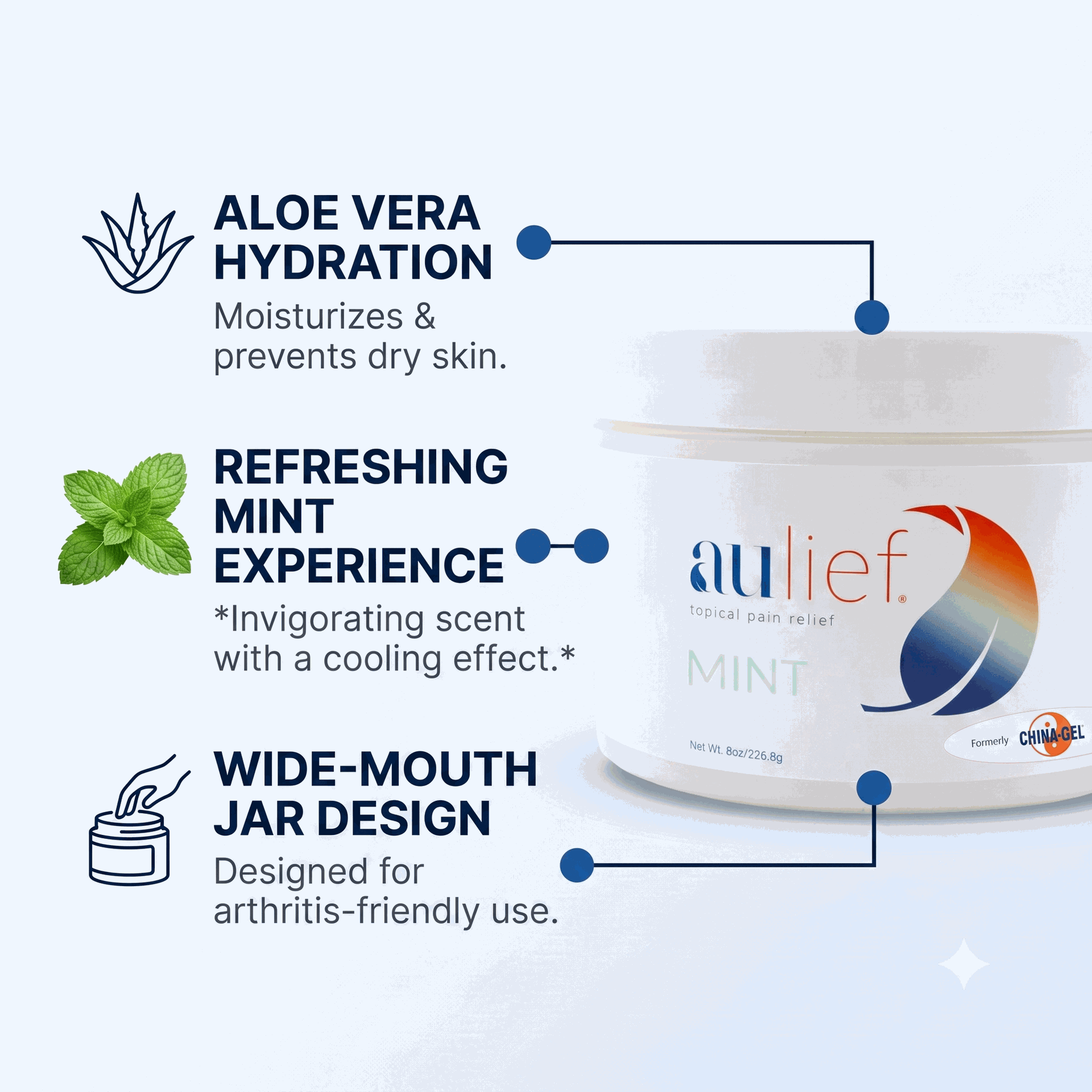 Aulief 4 oz Jar Mint – Premium Glass Jar for Storing Fresh Mint