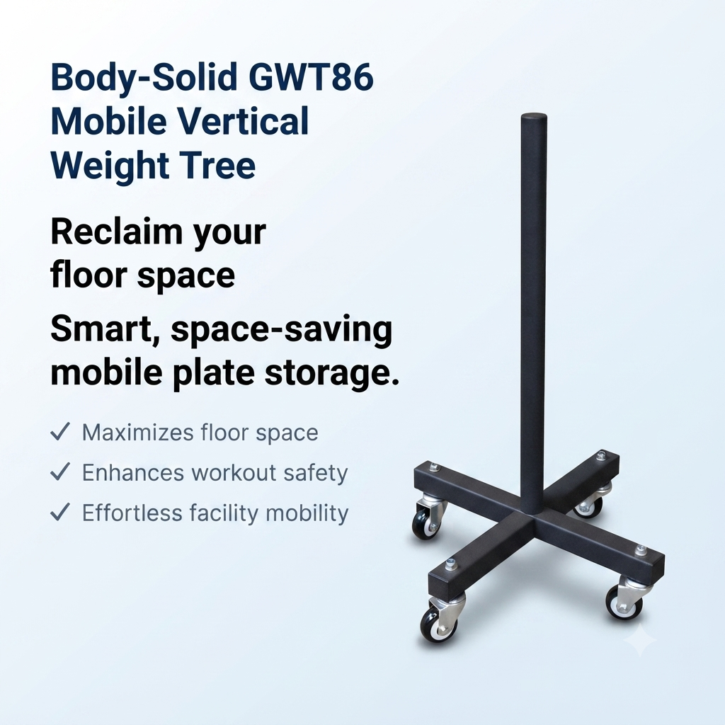 Body-Solid GWT86 Mobile Bumper Plate Tree