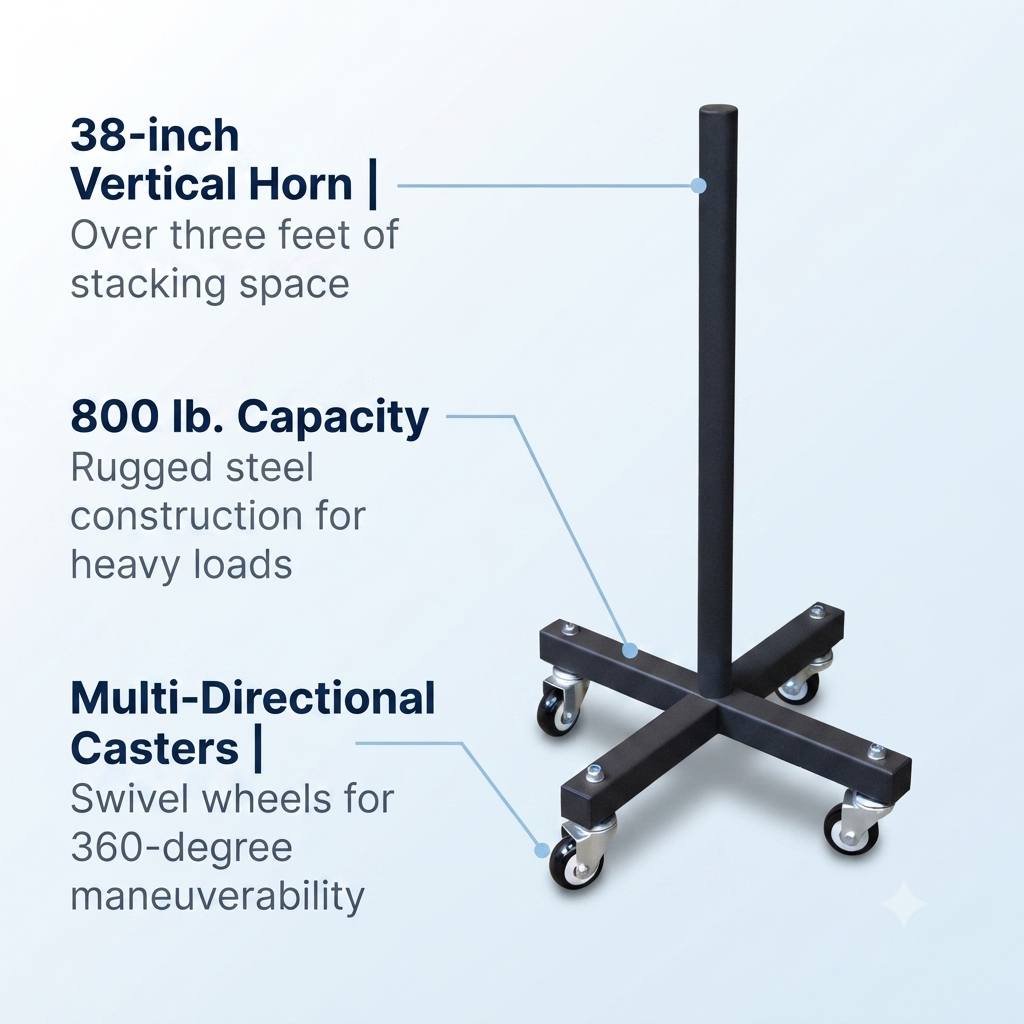 Body-Solid GWT86 Mobile Bumper Plate Tree