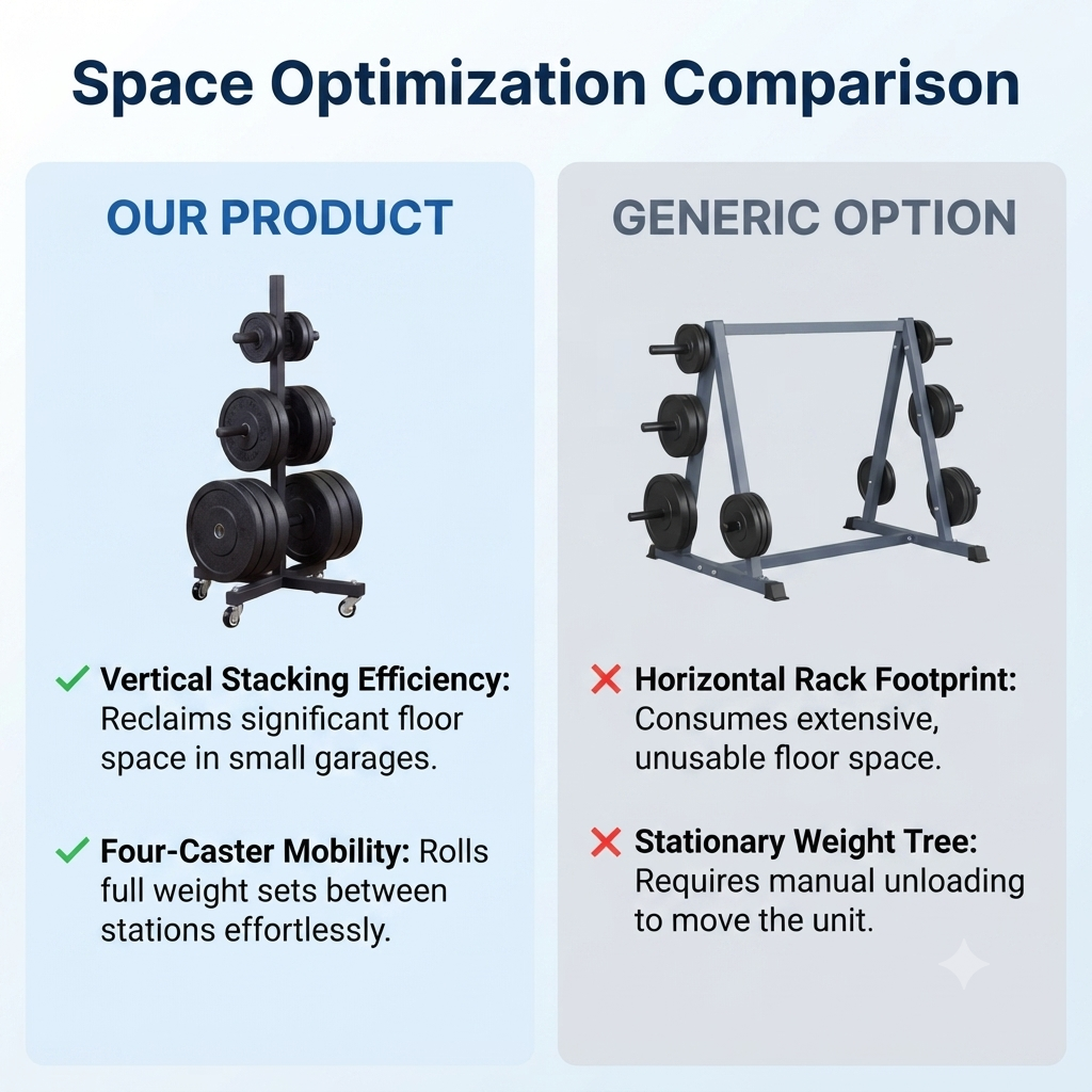 Body-Solid GWT86 Mobile Bumper Plate Tree
