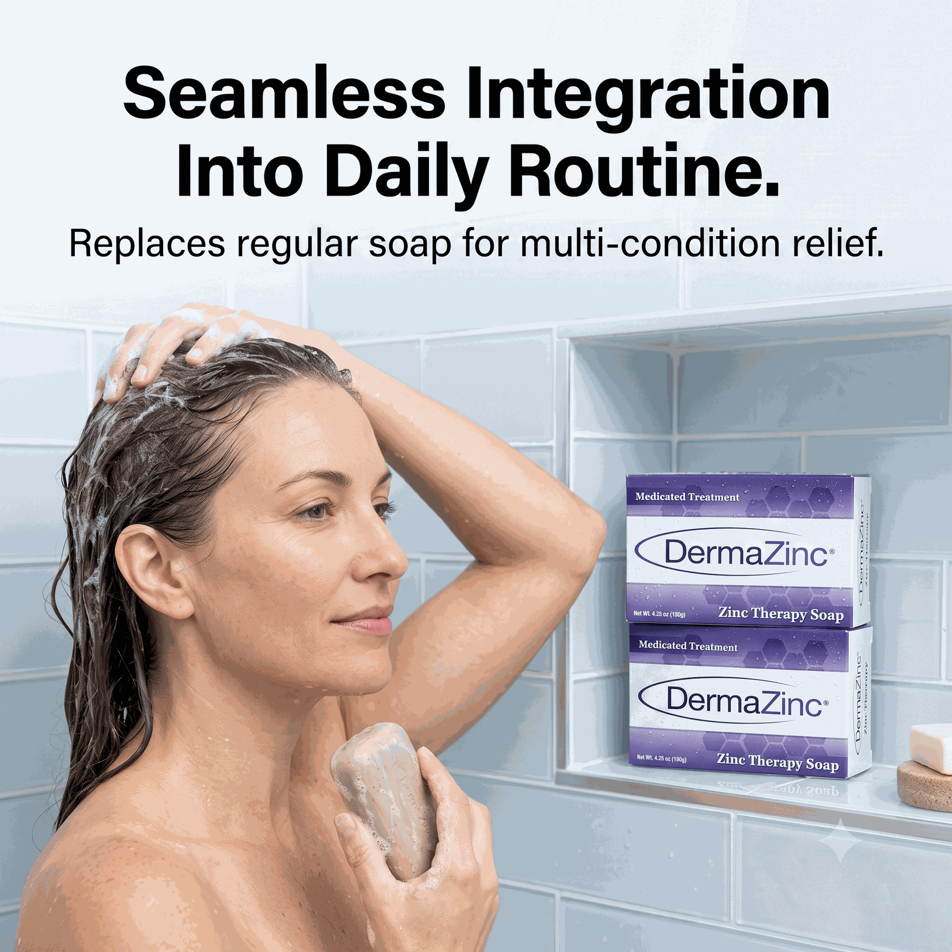 DermaZinc Zinc Therapy Soap Bar - 4.25 oz - 2PACK