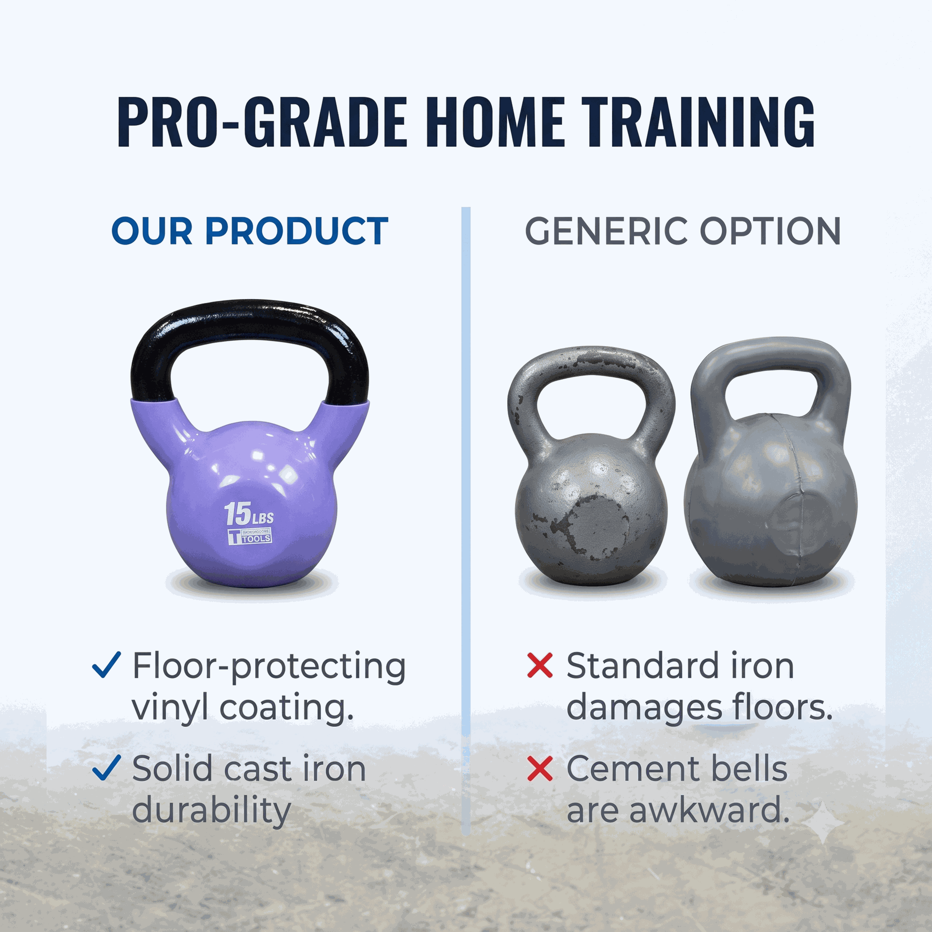Body-Solid Vinyl Coated Kettle Bells Set, (One Each 5,8,10,12,15,20)