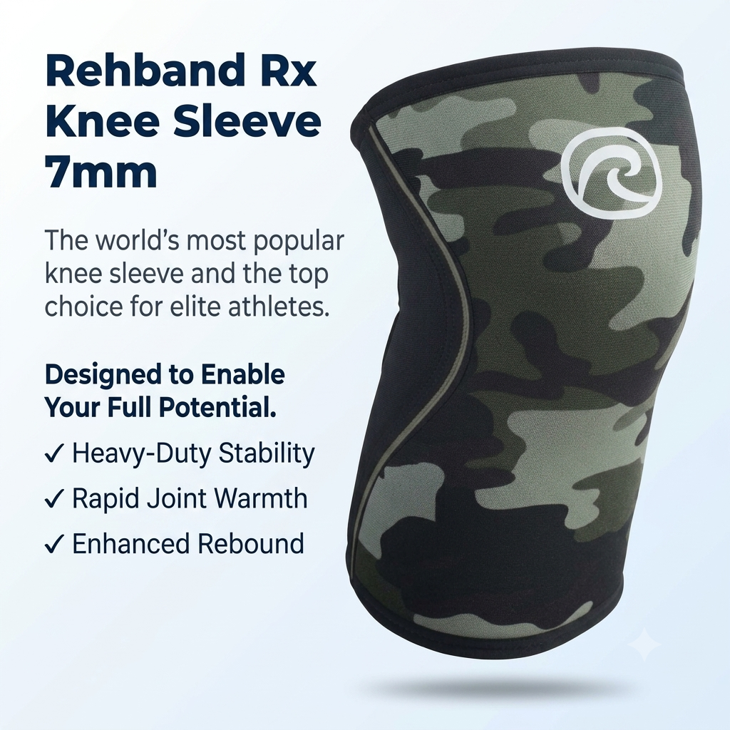 Rehband Rx Knee Sleeve 7mm - Camo
