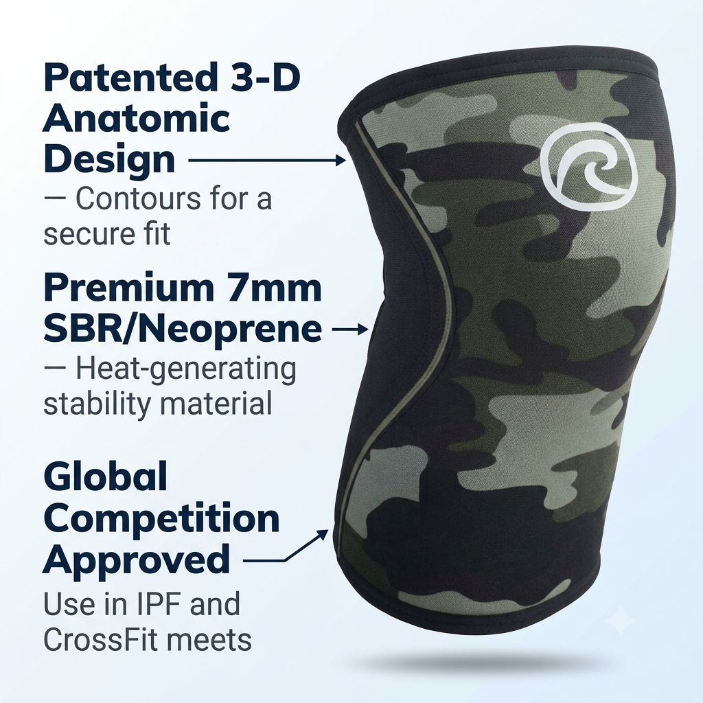 Rehband Rx Knee Sleeve 7mm - Camo