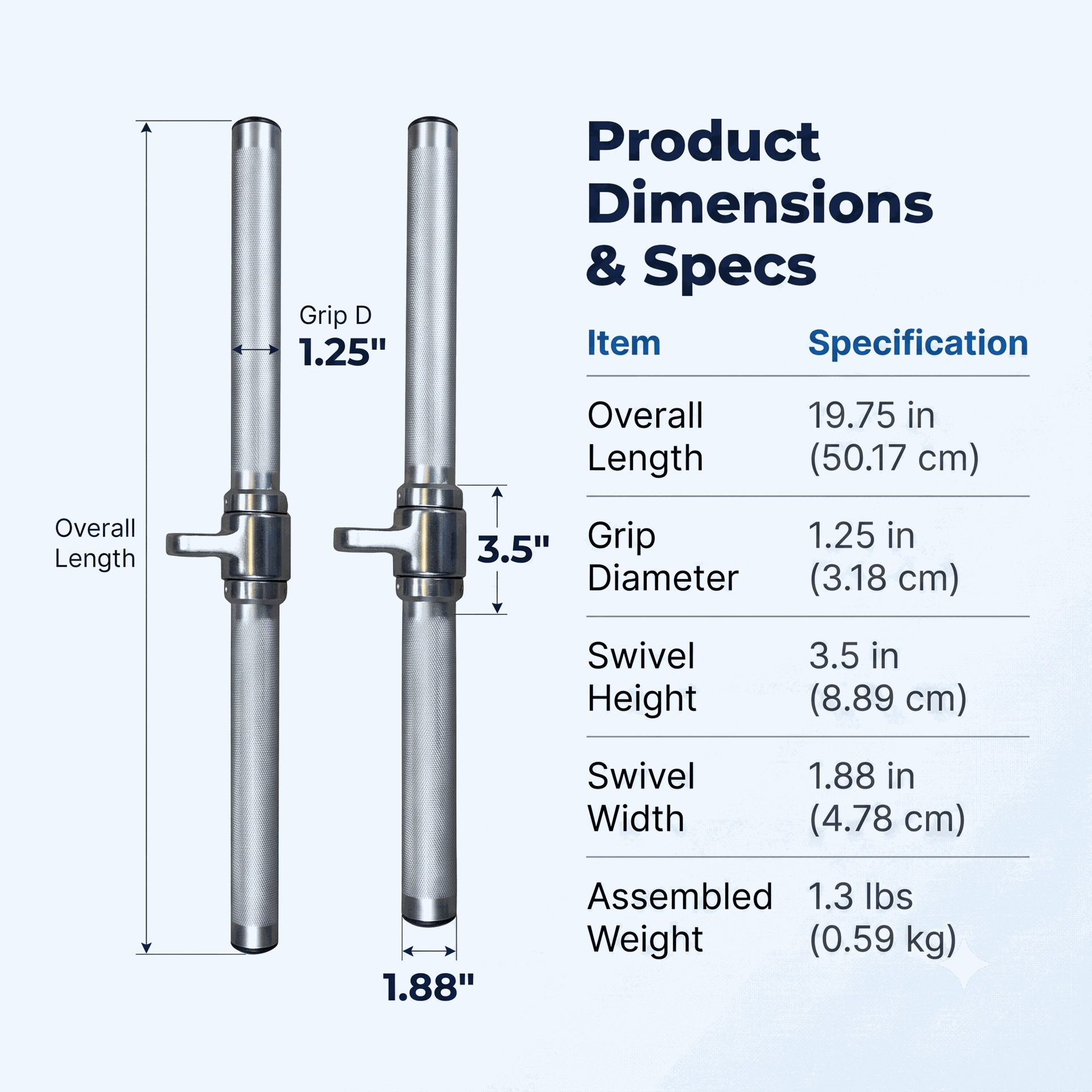 Body Solid Aluminum Revolving Straight Bar