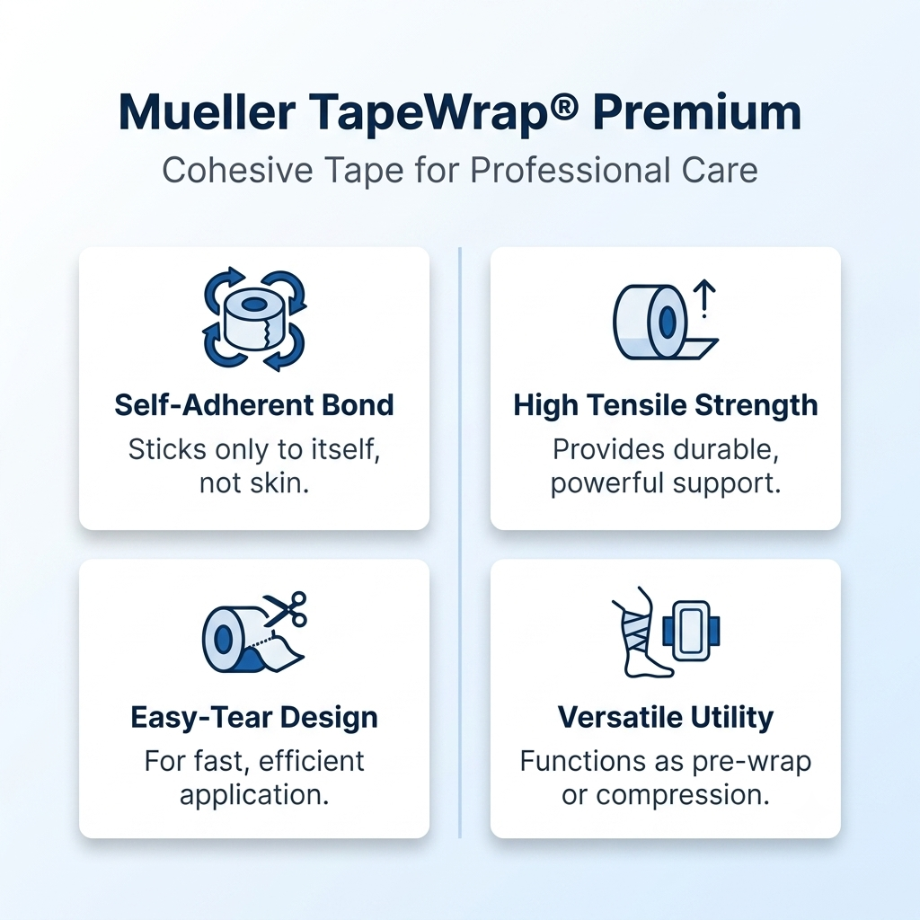 Mueller TapeWrap Premium Canister 2in x 6 yd (2 Rolls Pack)