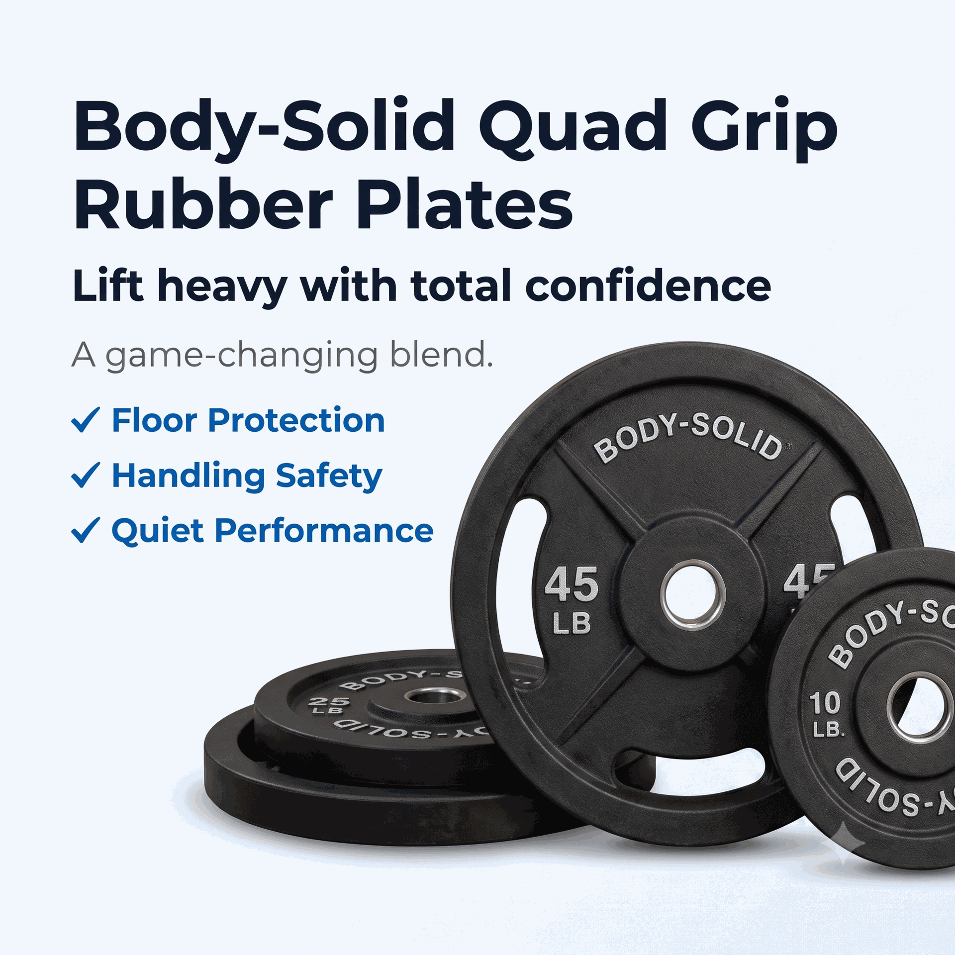 Body-Solid Cast Iron Olympic Plate Set
