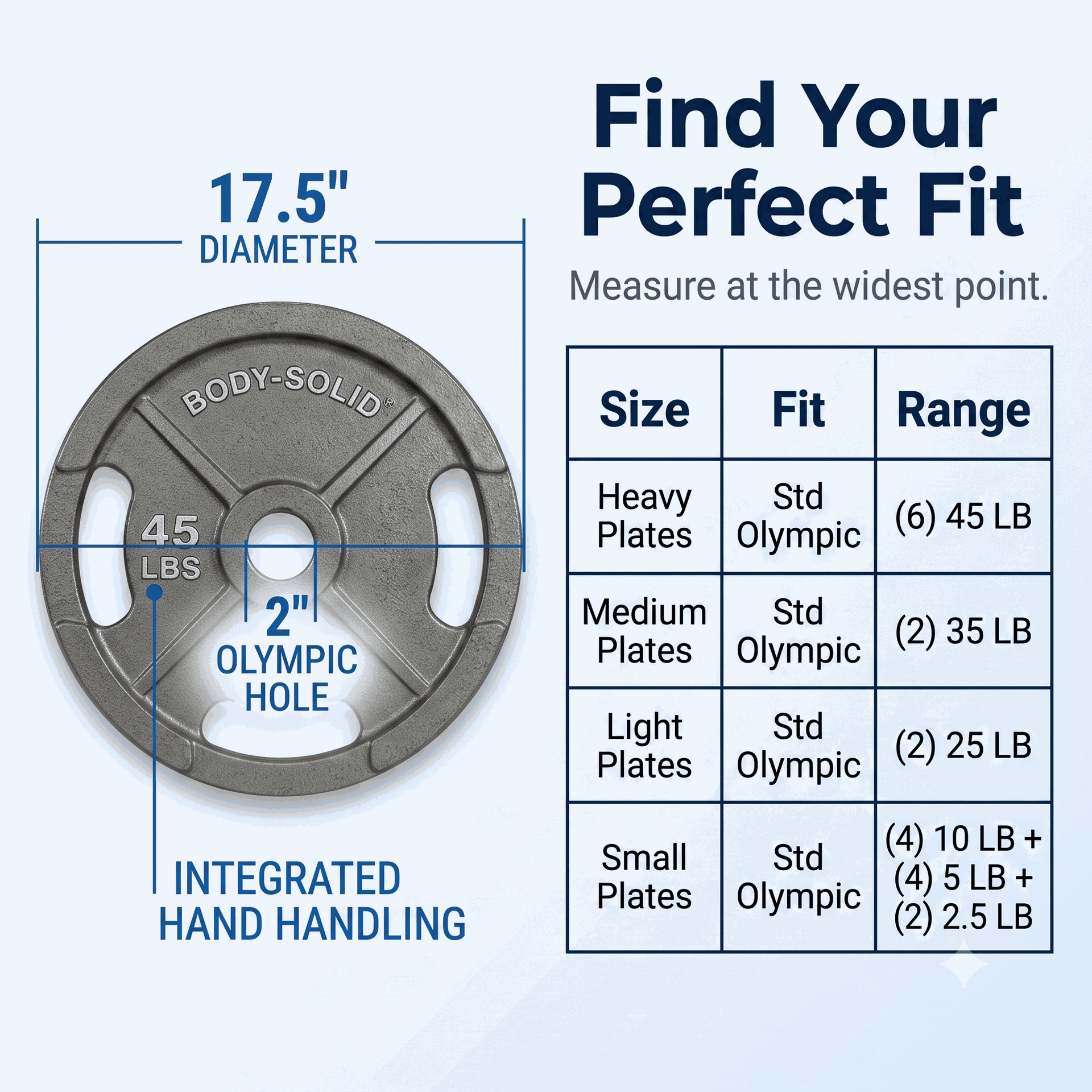 Body-Solid 455 LB Cast Oly Set