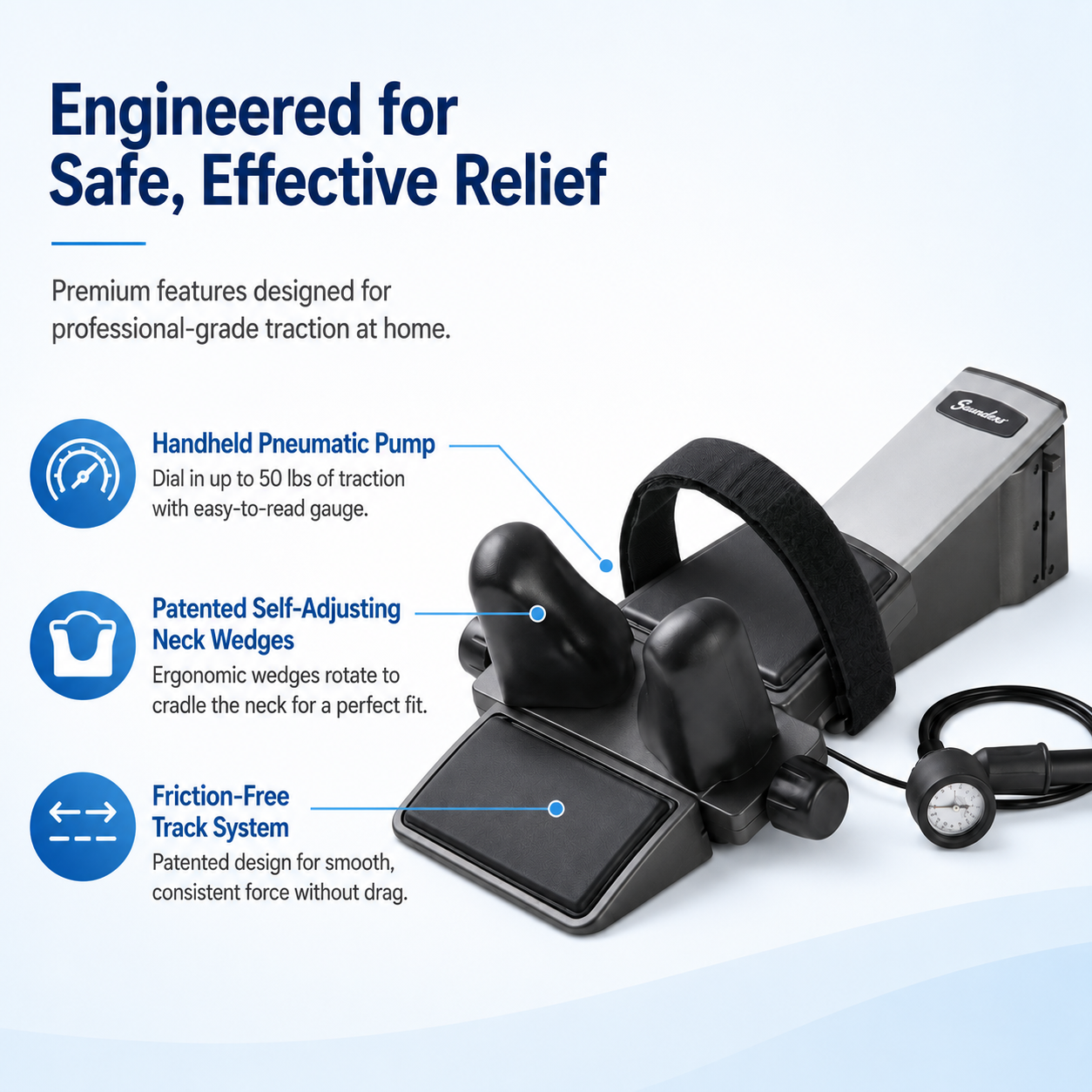 Saunders Cervical Traction Device with Deluxe Case